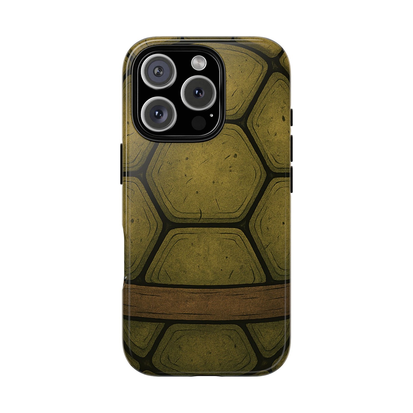 iPhone Tough Case, Green Turtle Shell, Perfect for Orange iPhone 17 to 8, Dual Layered