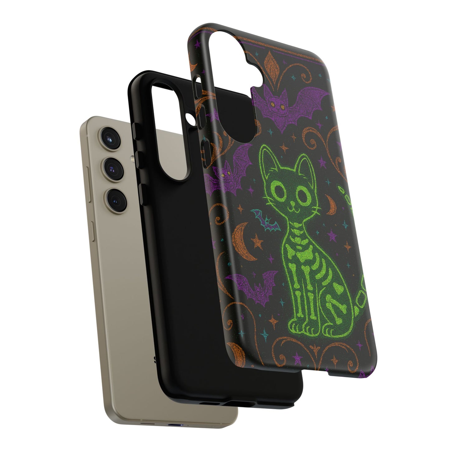 Skeleton Cat Phone Case