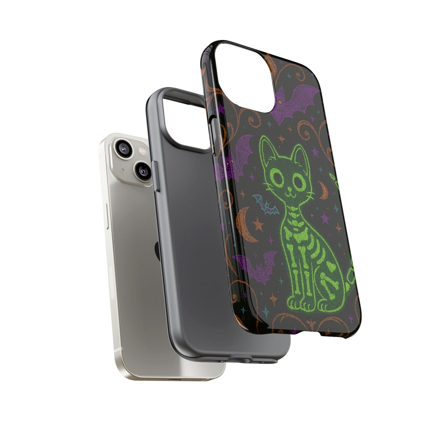 Skeleton Cat Phone Case
