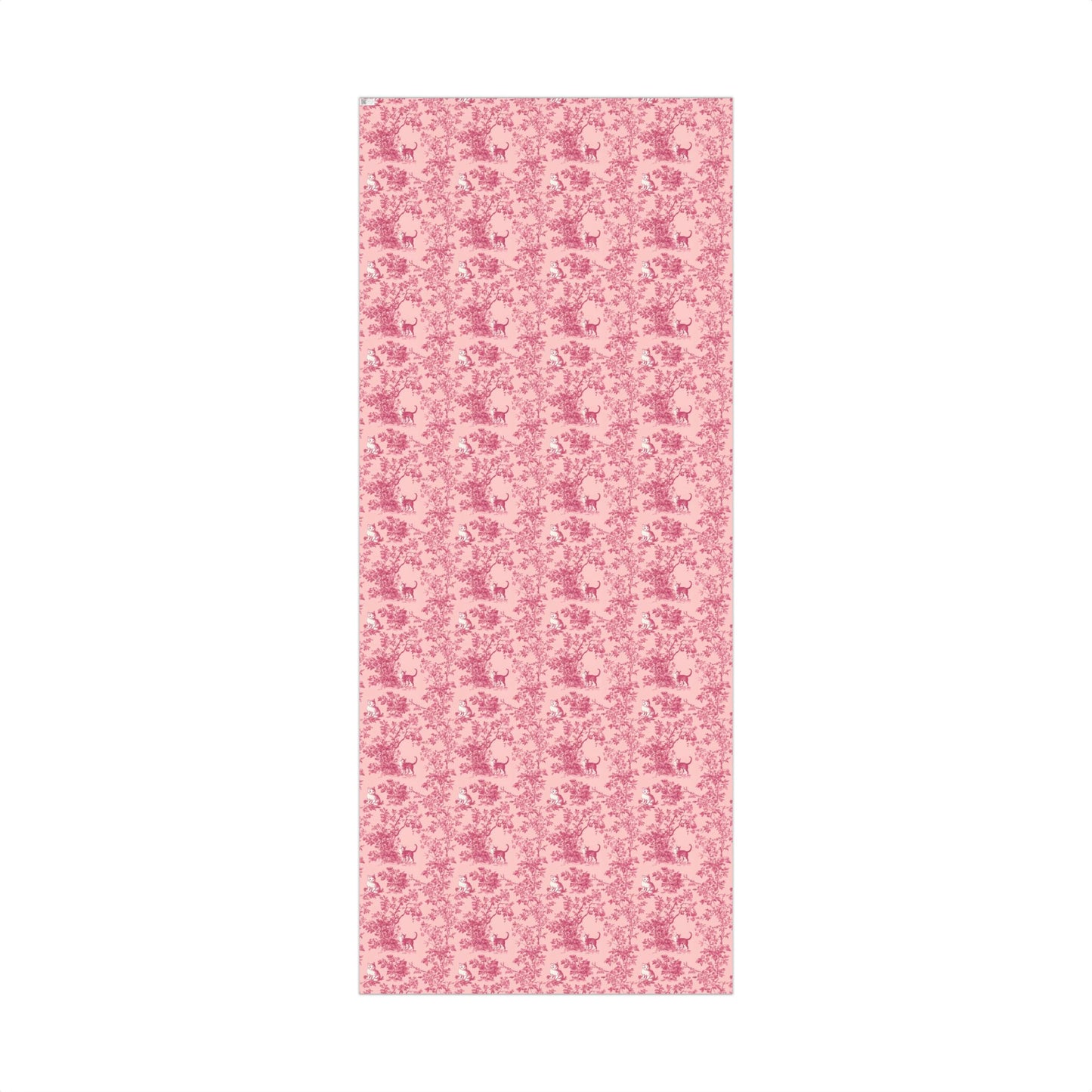 Gift Wrap Papers - Pink Toile Cats, Romantic French Style Pattern