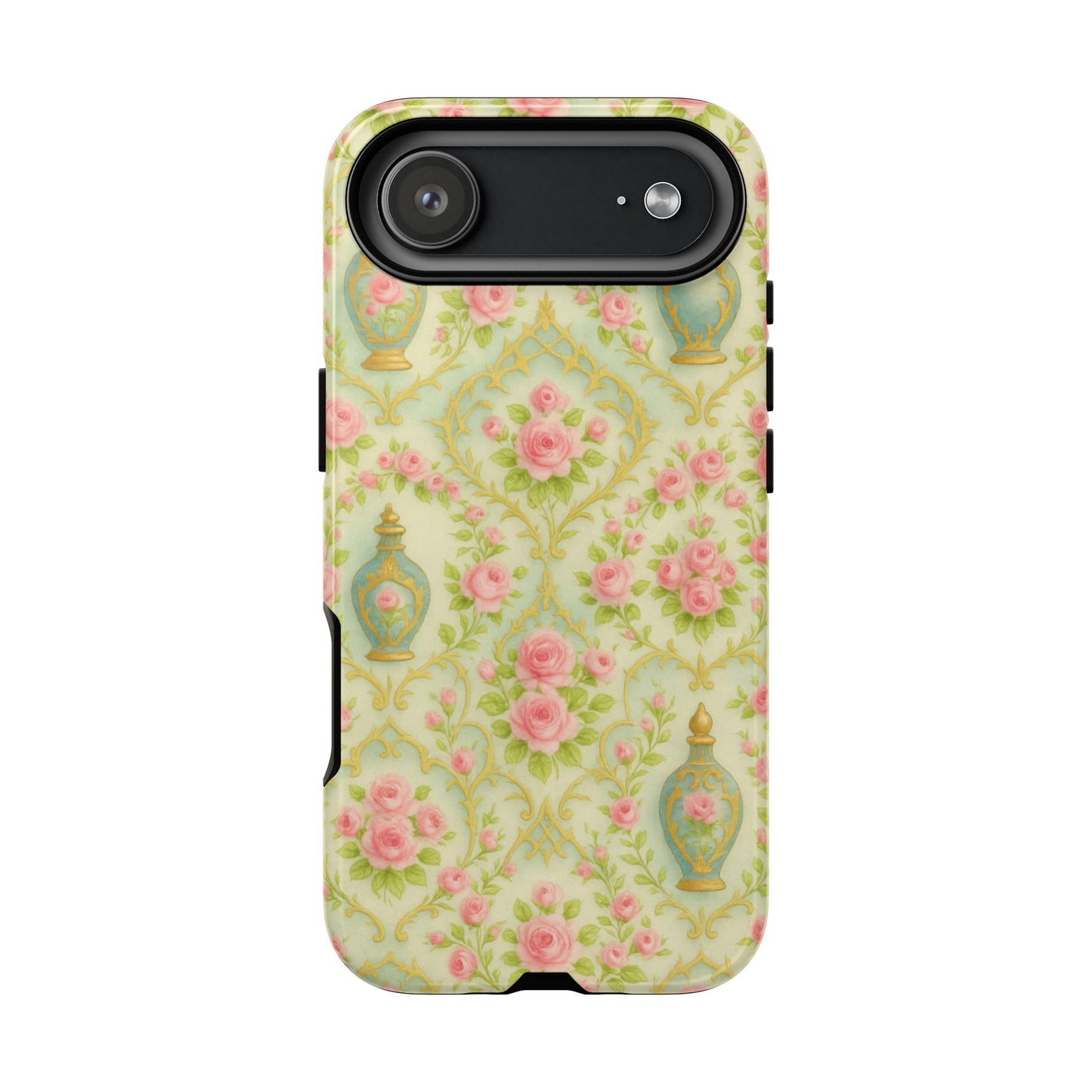 Tough Phone Cases With Perfume in Baroque Floral Aesthetic, Romantic French Pattern