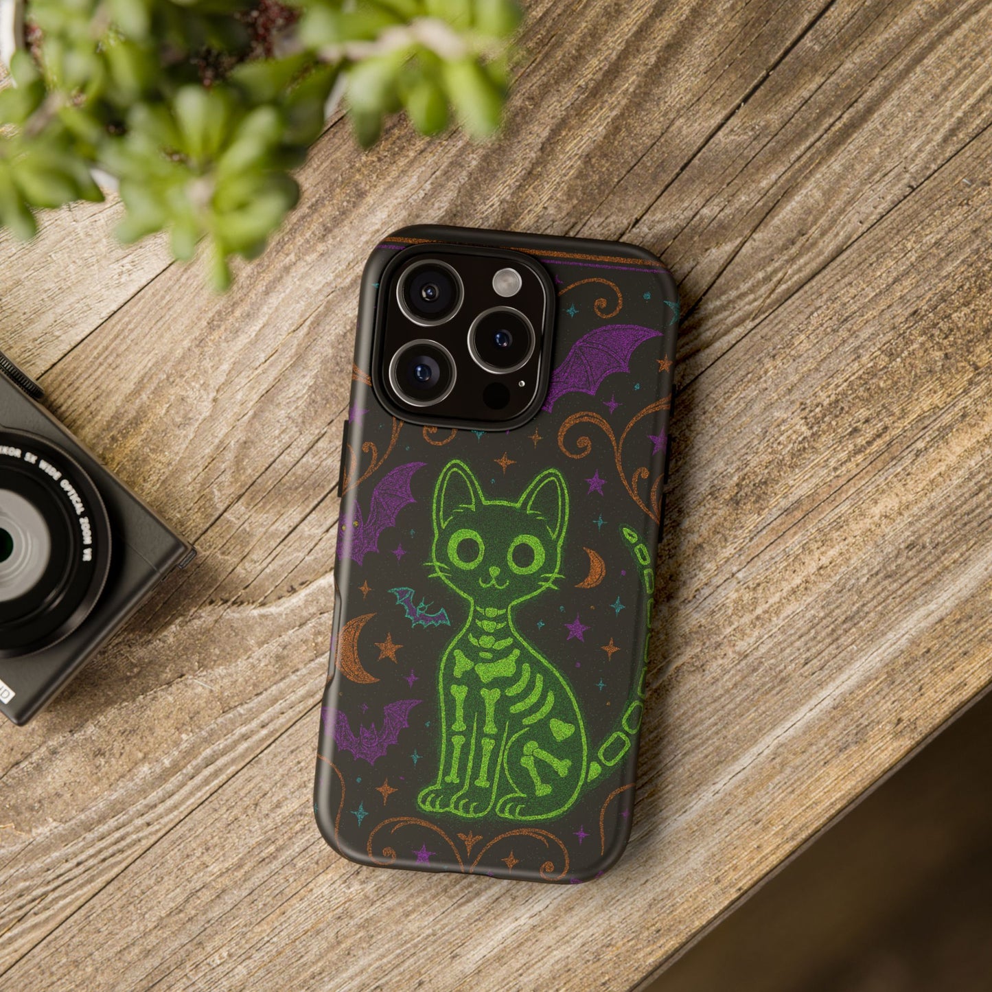 Skeleton Cat Phone Case