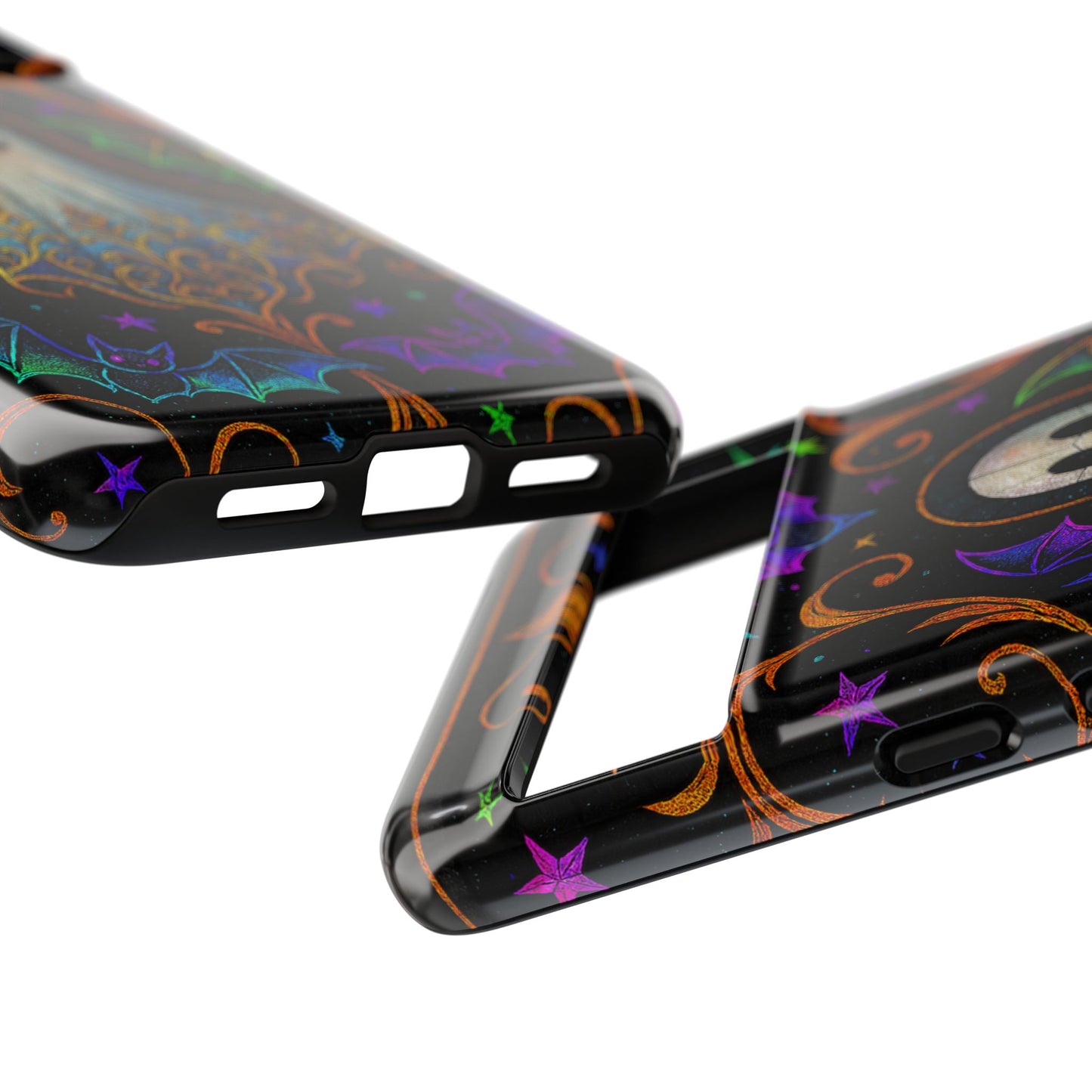 Spooky Cute Ghost Phone Cases - Adorable Neon Bats