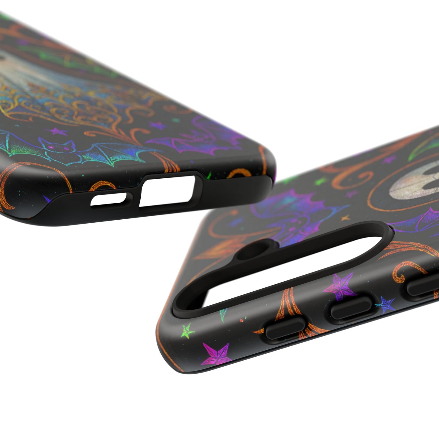 Spooky Cute Ghost Phone Cases - Adorable Neon Bats