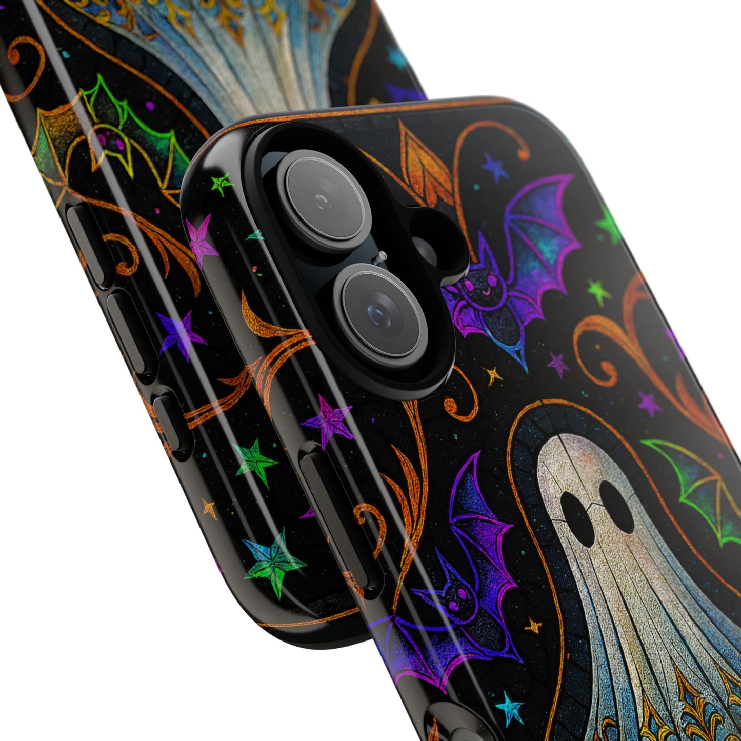 Spooky Cute Ghost Phone Cases - Adorable Neon Bats