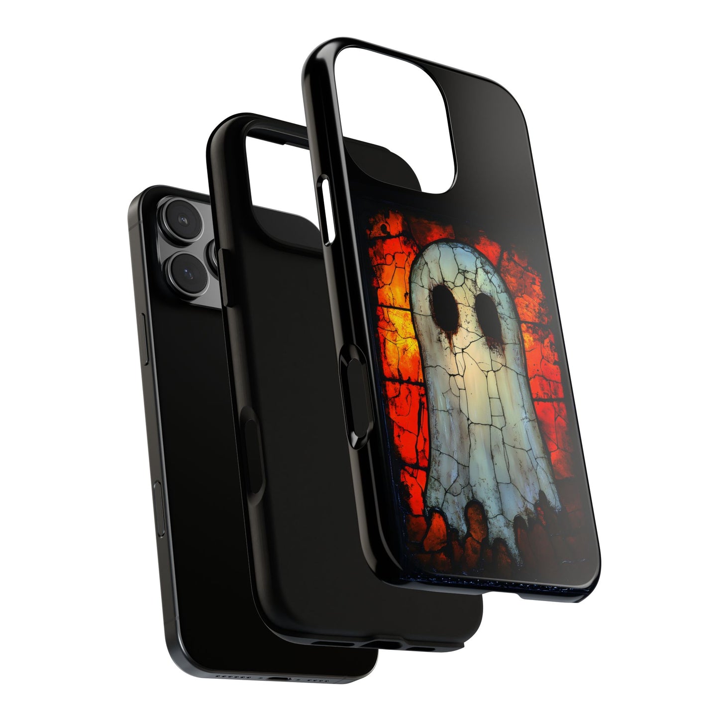 Halloween Themed Phone Case with Stained Glass Ghost