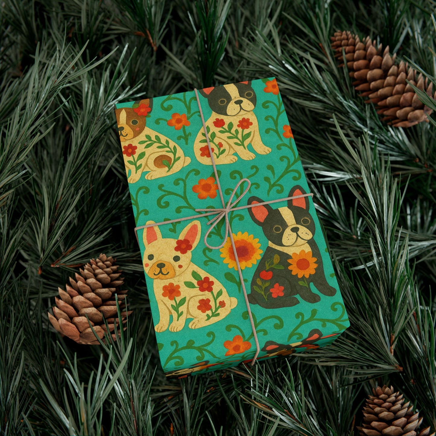 Gift Wrapping Paper With French Bulldogs