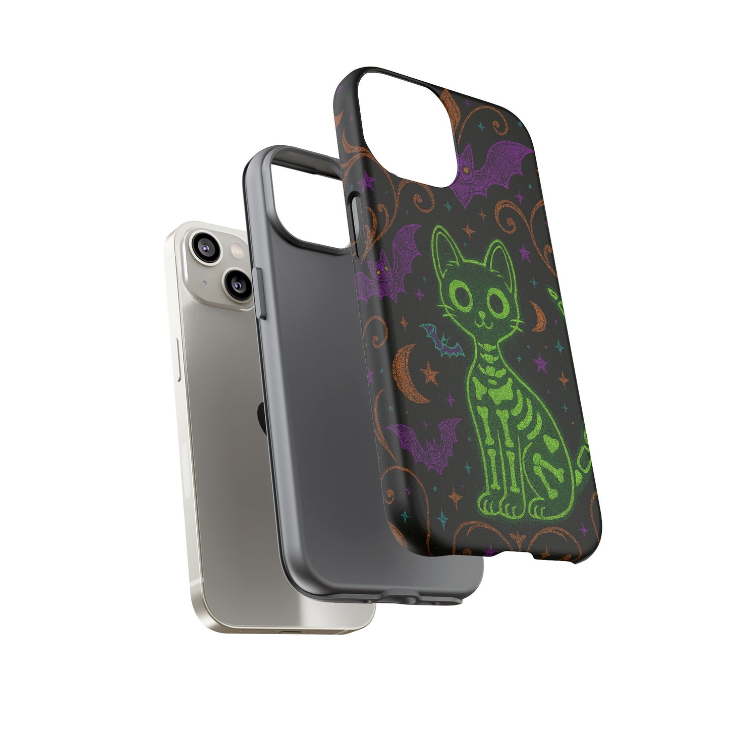 Skeleton Cat Phone Case