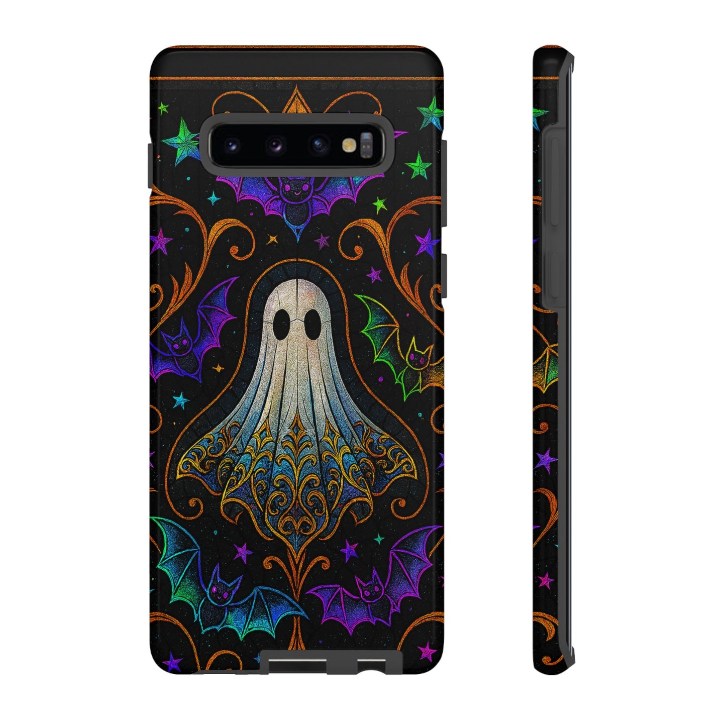 Spooky Cute Ghost Phone Cases - Adorable Neon Bats