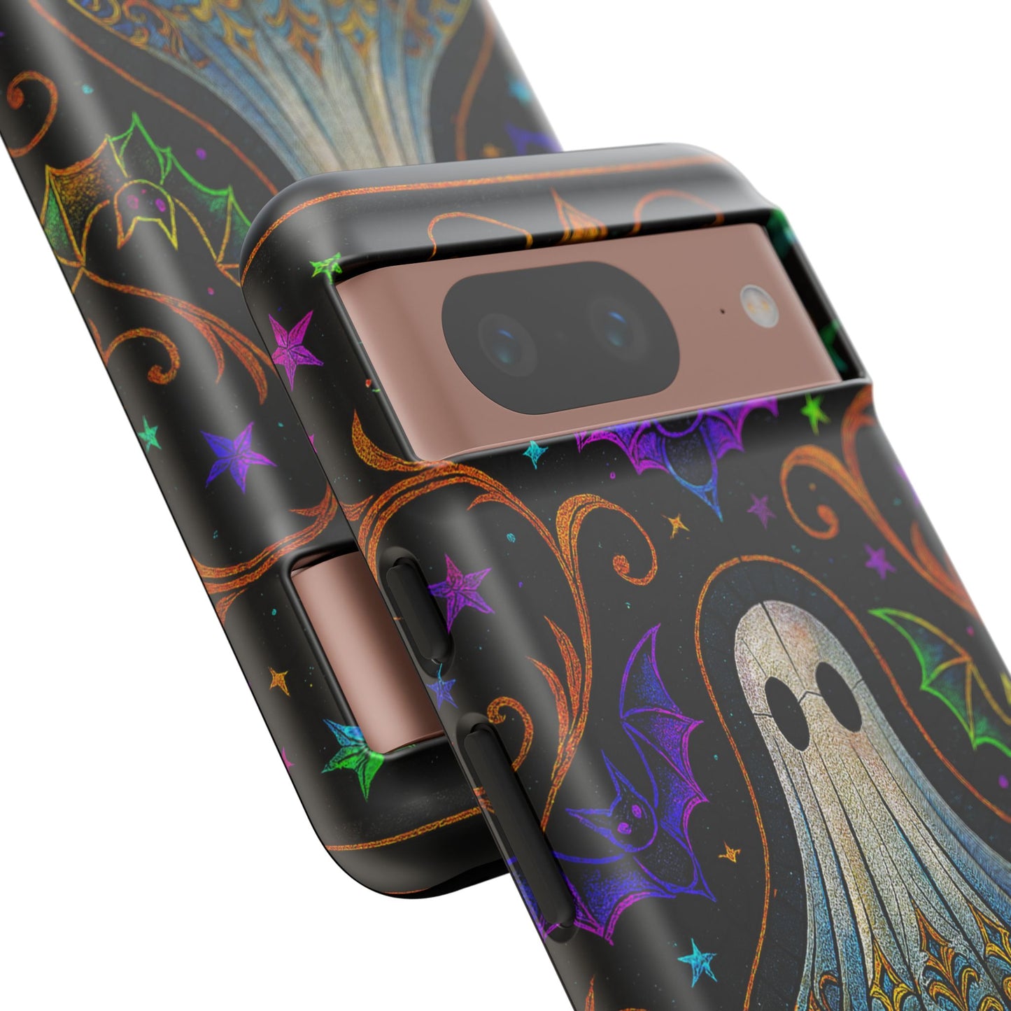 Spooky Cute Ghost Phone Cases - Adorable Neon Bats