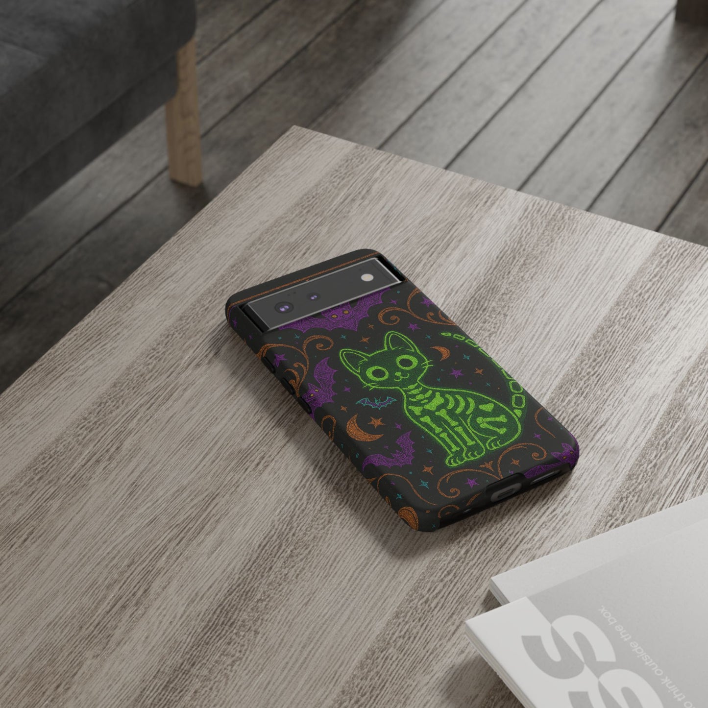 Skeleton Cat Phone Case