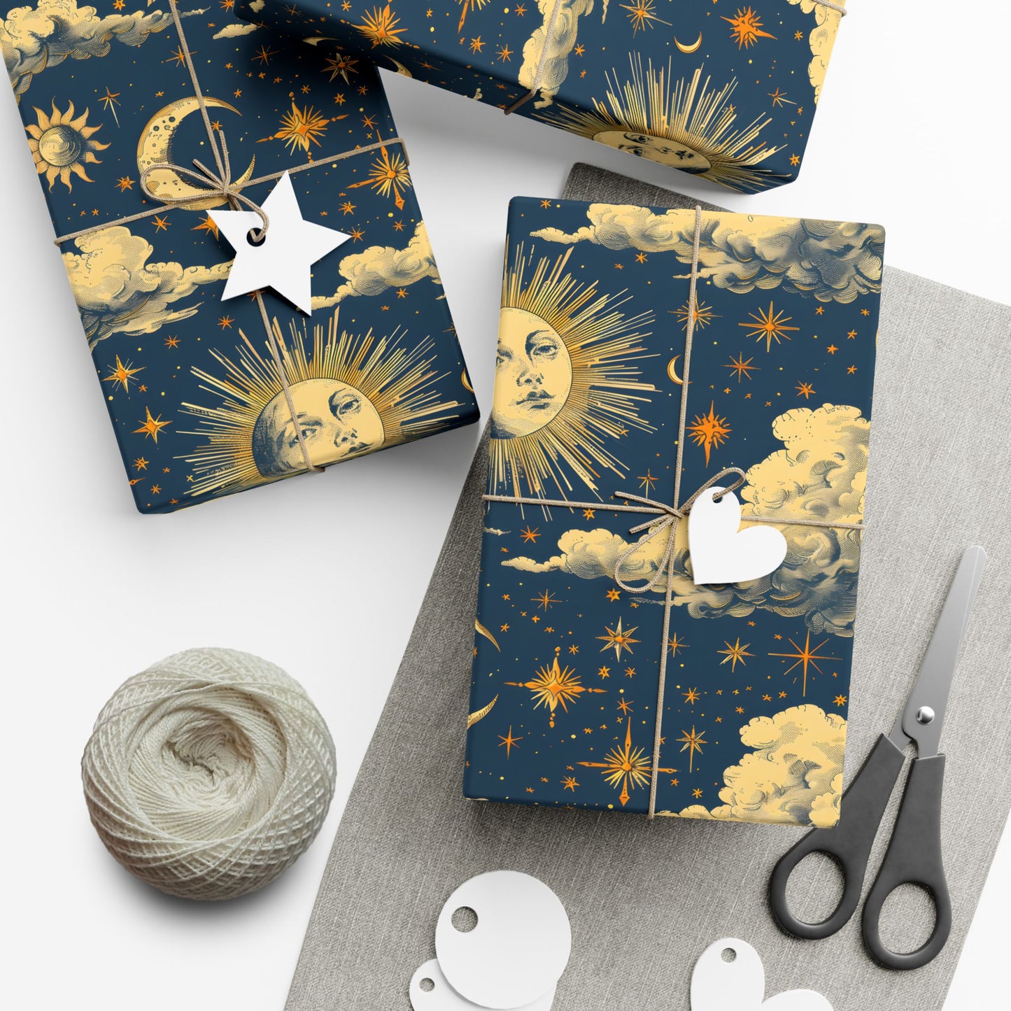 Celestial Gift Wrap Papers - Mythical Vintage Motif