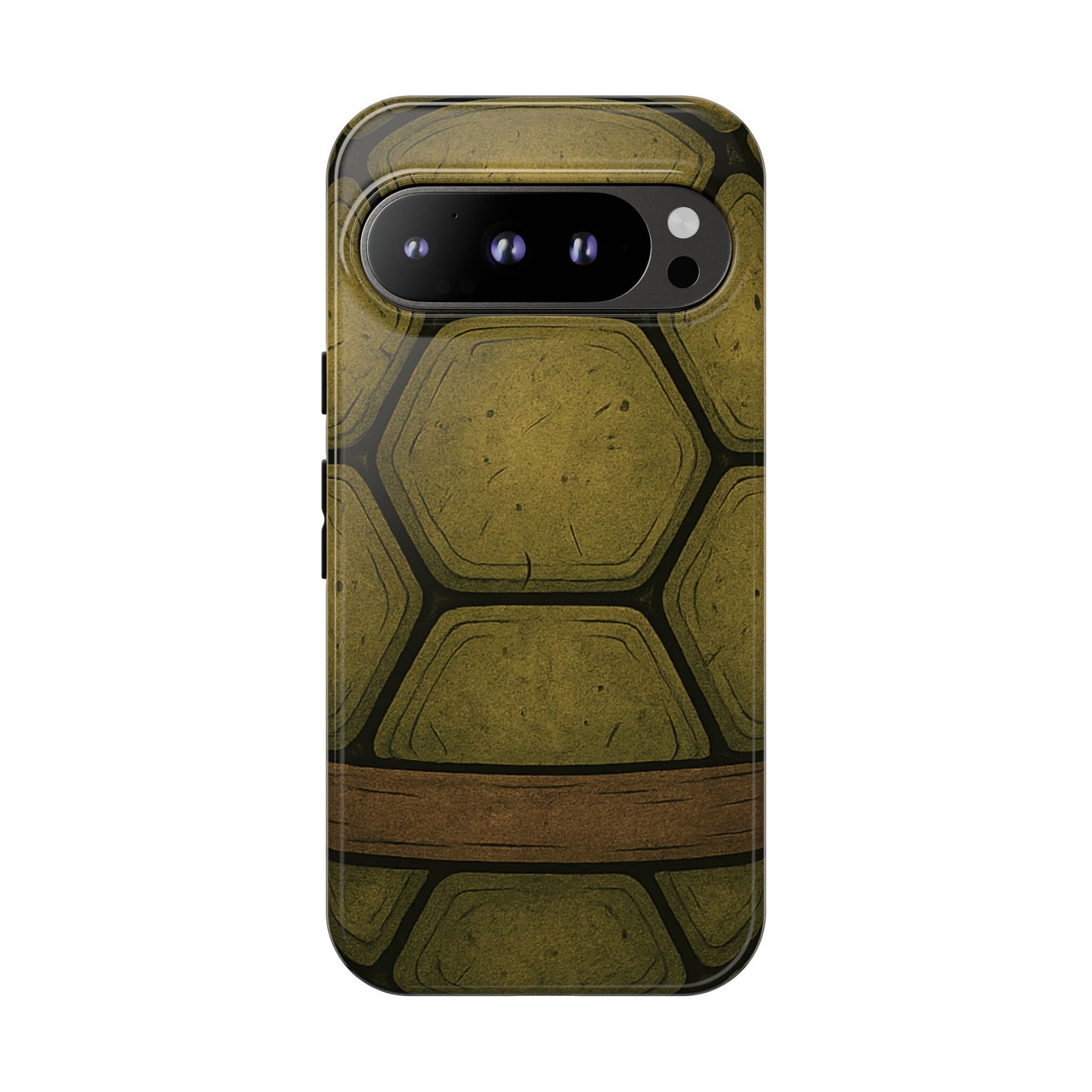 iPhone Tough Case, Green Turtle Shell, Perfect for Orange iPhone 17 to 8, Dual Layered