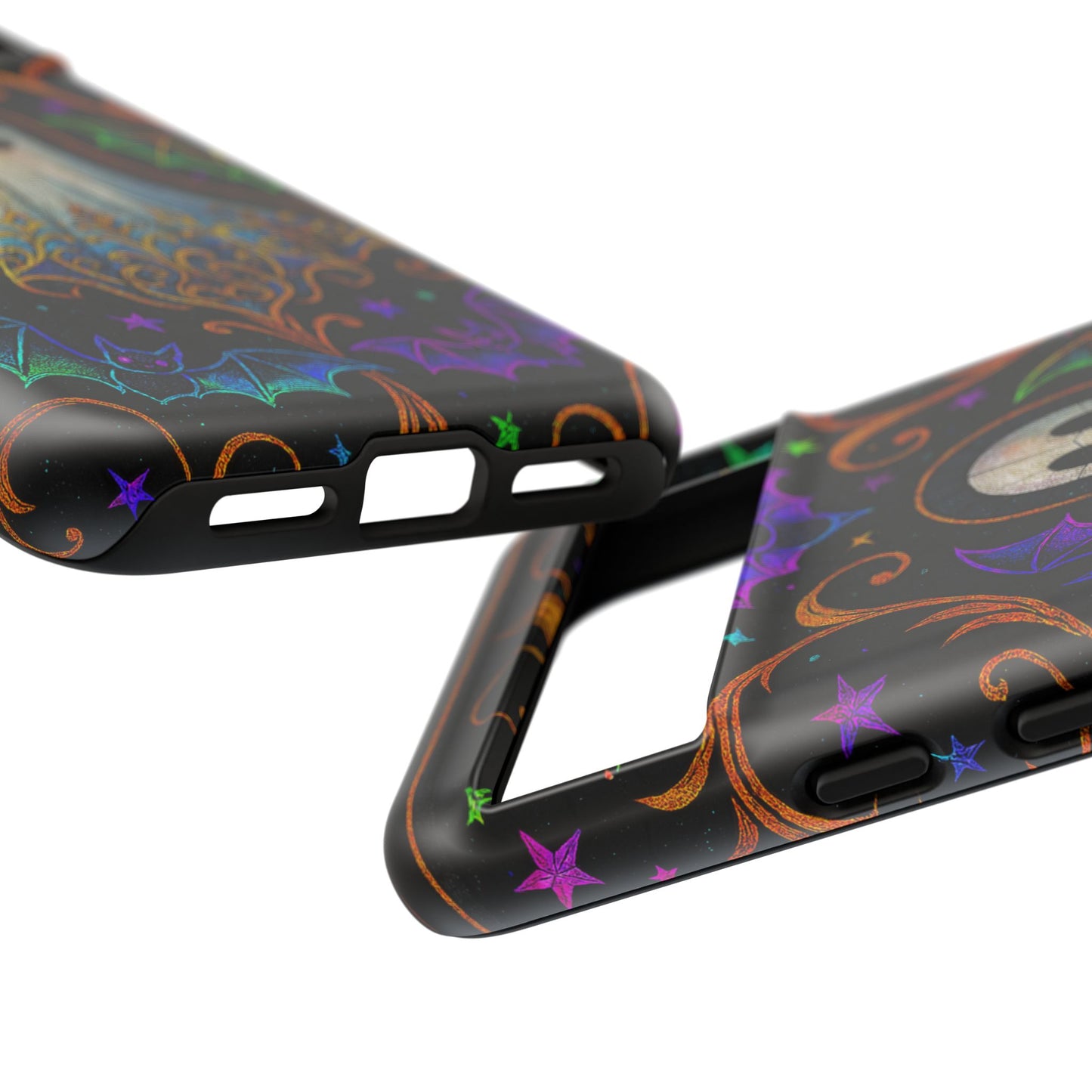 Spooky Cute Ghost Phone Cases - Adorable Neon Bats