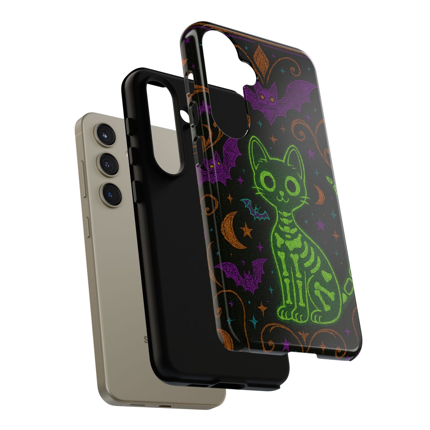 Skeleton Cat Phone Case