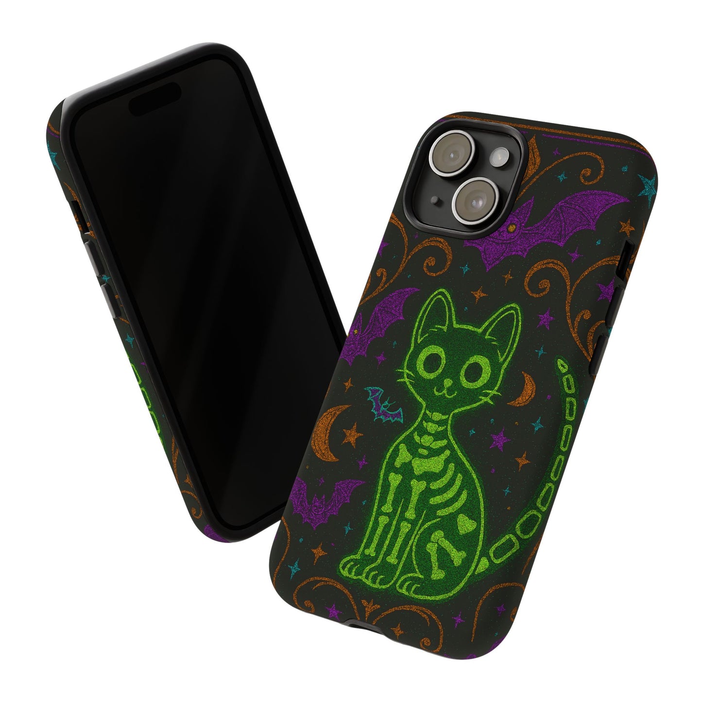 Skeleton Cat Phone Case