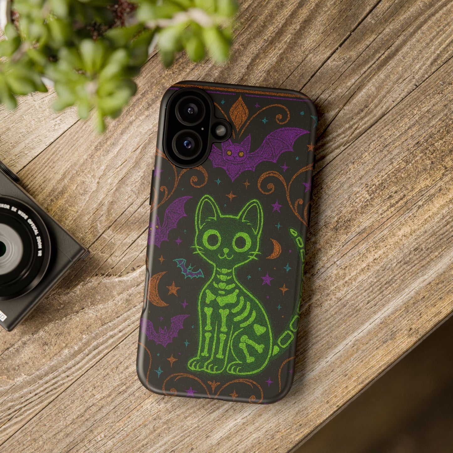 Skeleton Cat Phone Case
