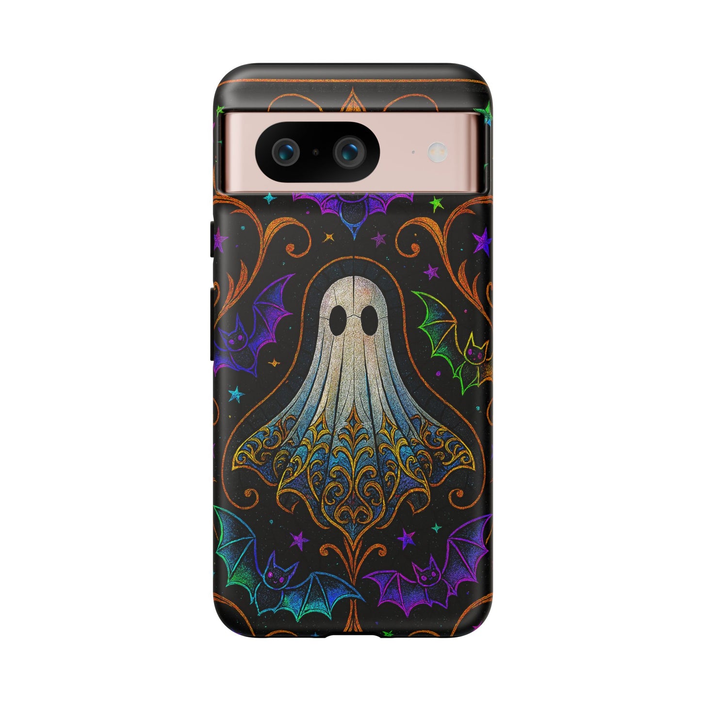 Spooky Cute Ghost Phone Cases - Adorable Neon Bats