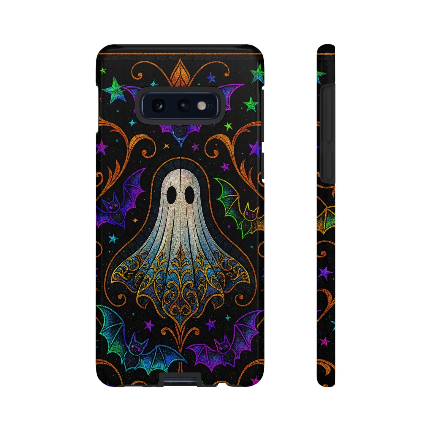 Spooky Cute Ghost Phone Cases - Adorable Neon Bats