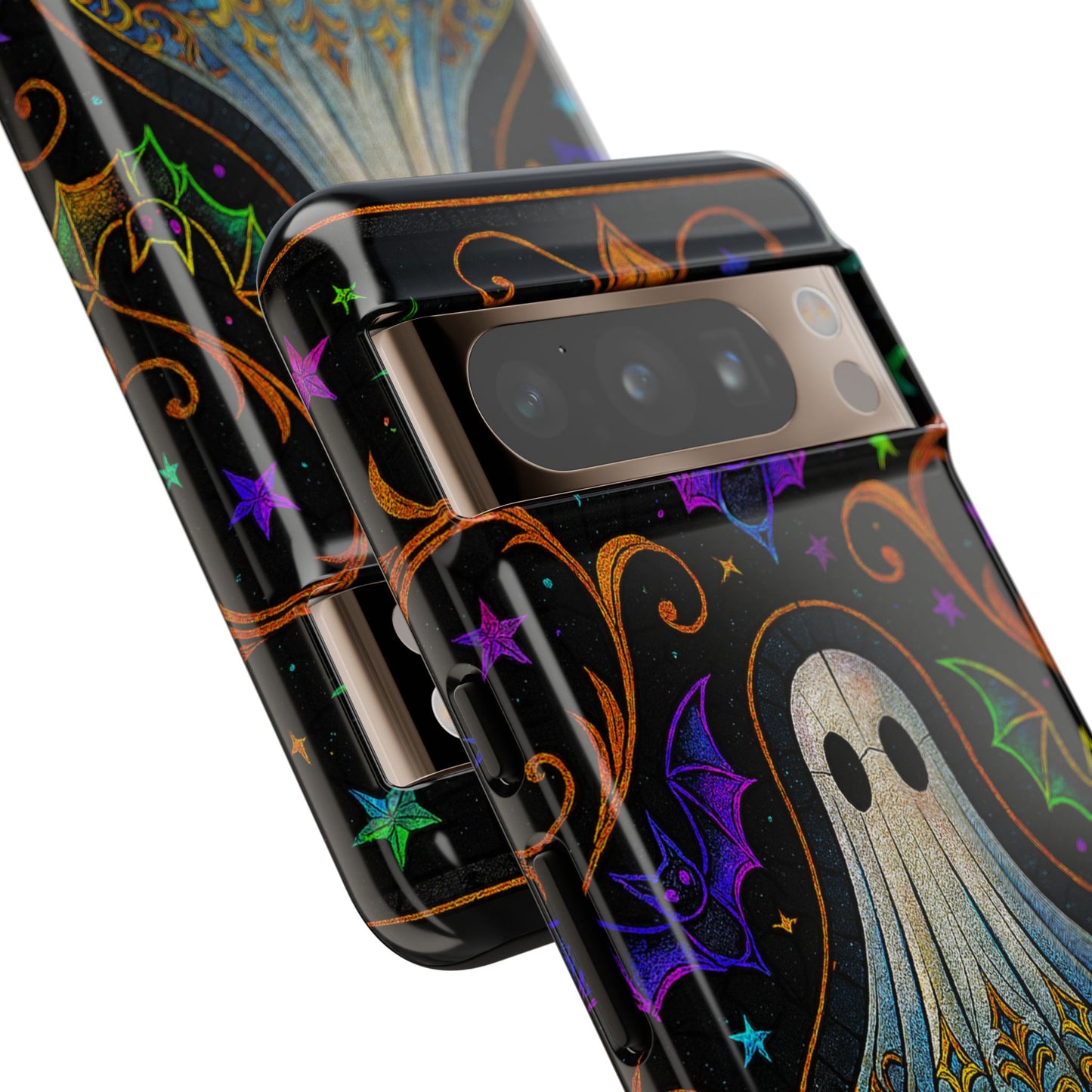 Spooky Cute Ghost Phone Cases - Adorable Neon Bats