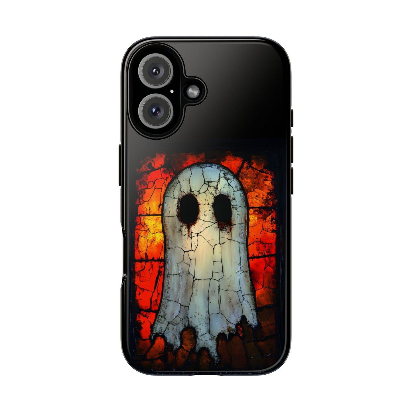 Halloween Themed Phone Case with Stained Glass Ghost