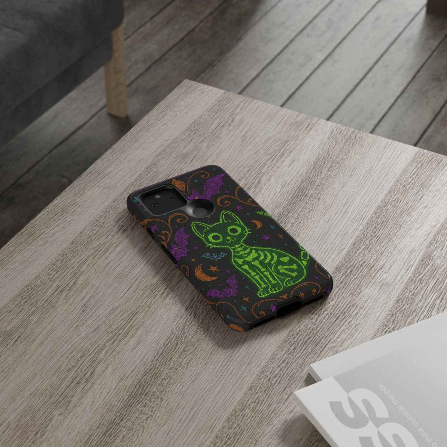 Skeleton Cat Phone Case