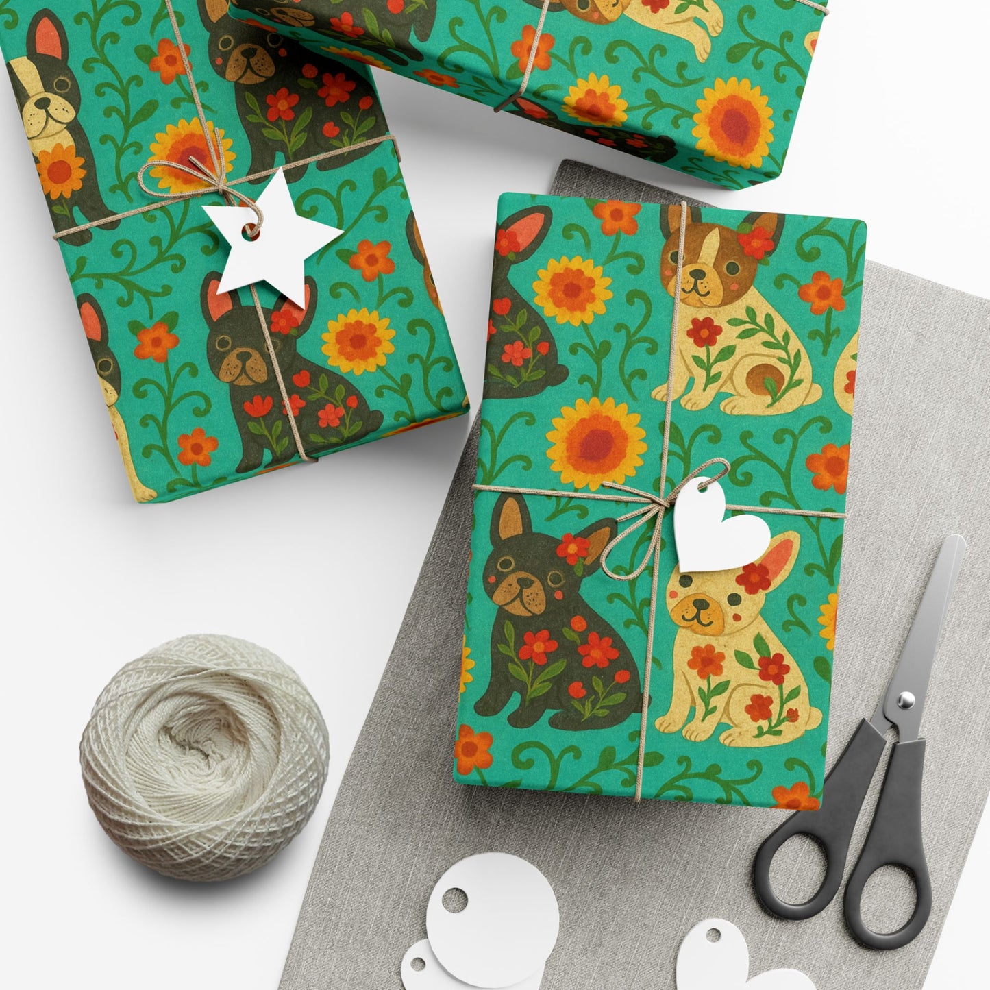 Gift Wrapping Paper With French Bulldogs