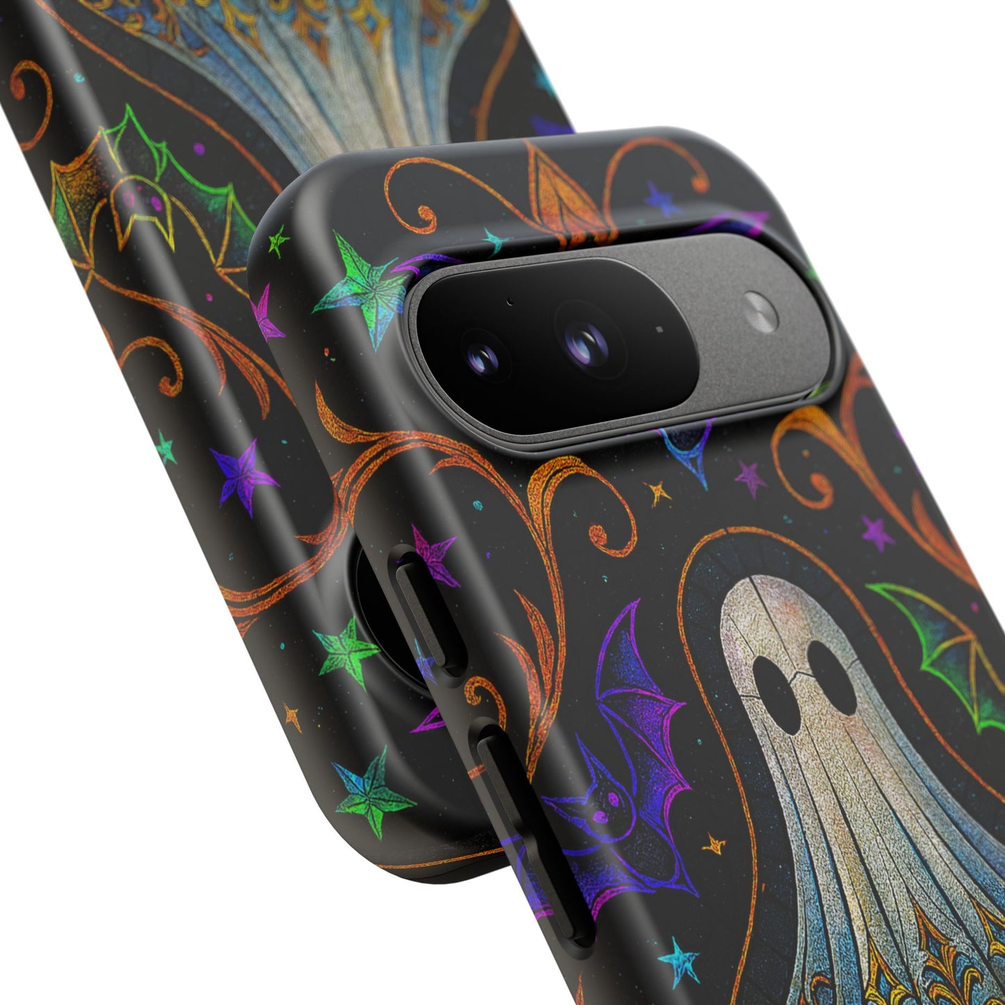 Spooky Cute Ghost Phone Cases - Adorable Neon Bats