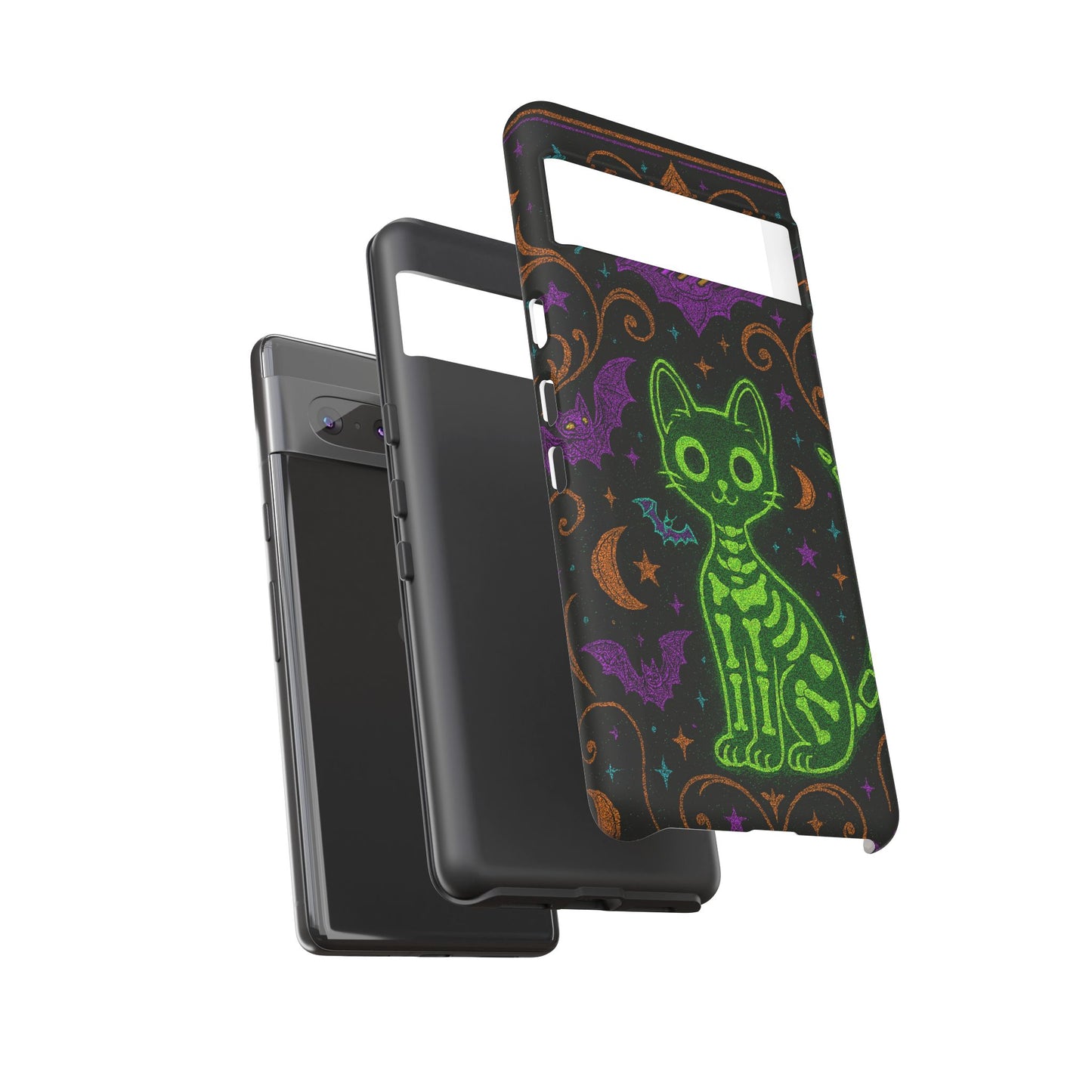 Skeleton Cat Phone Case