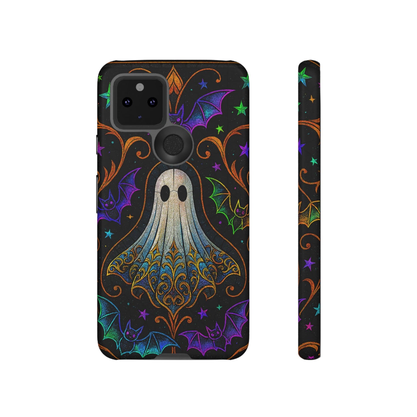 Spooky Cute Ghost Phone Cases - Adorable Neon Bats