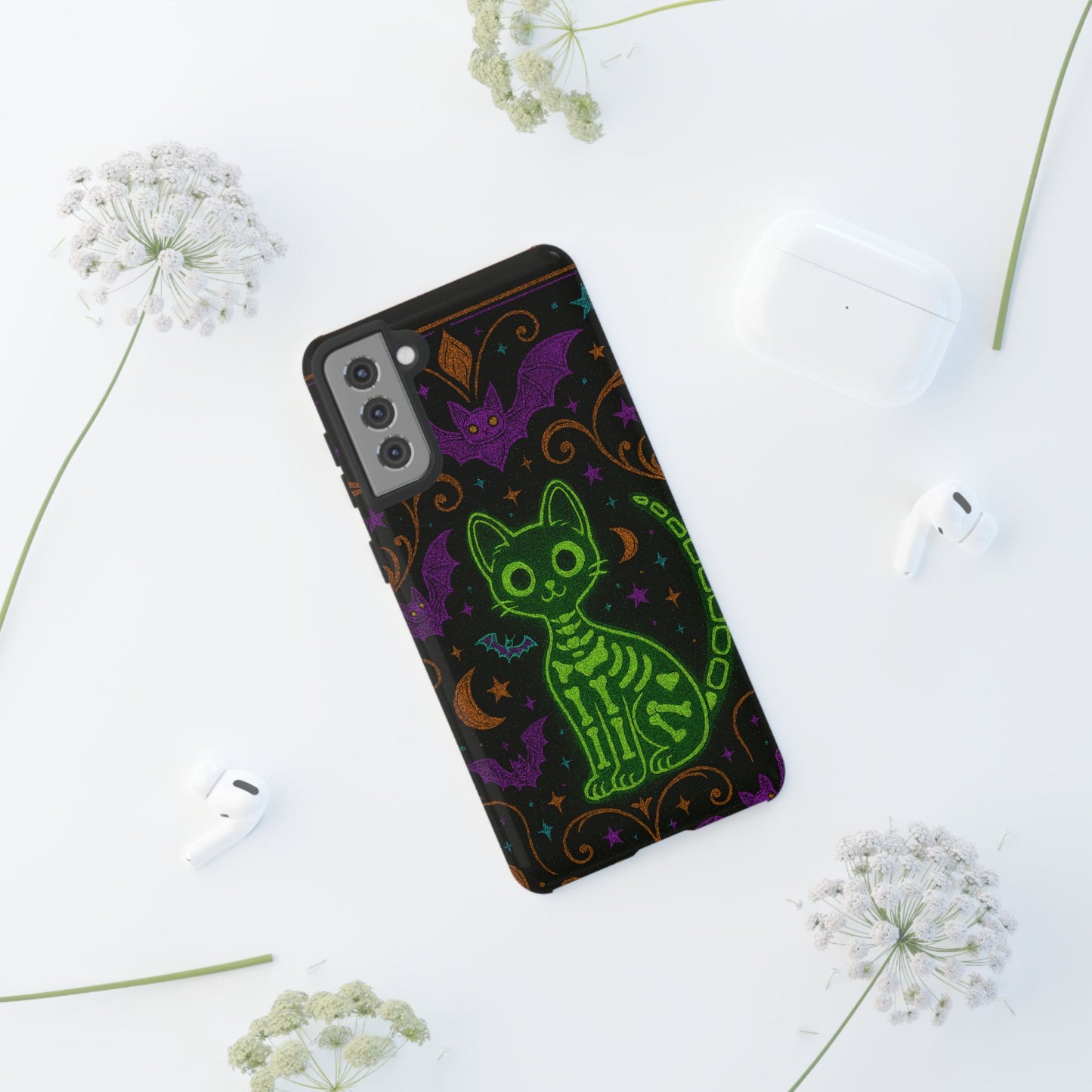 Skeleton Cat Phone Case