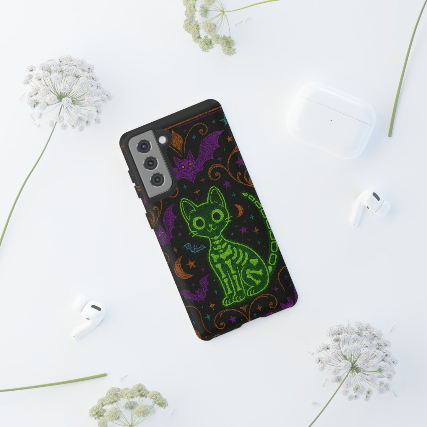 Skeleton Cat Phone Case