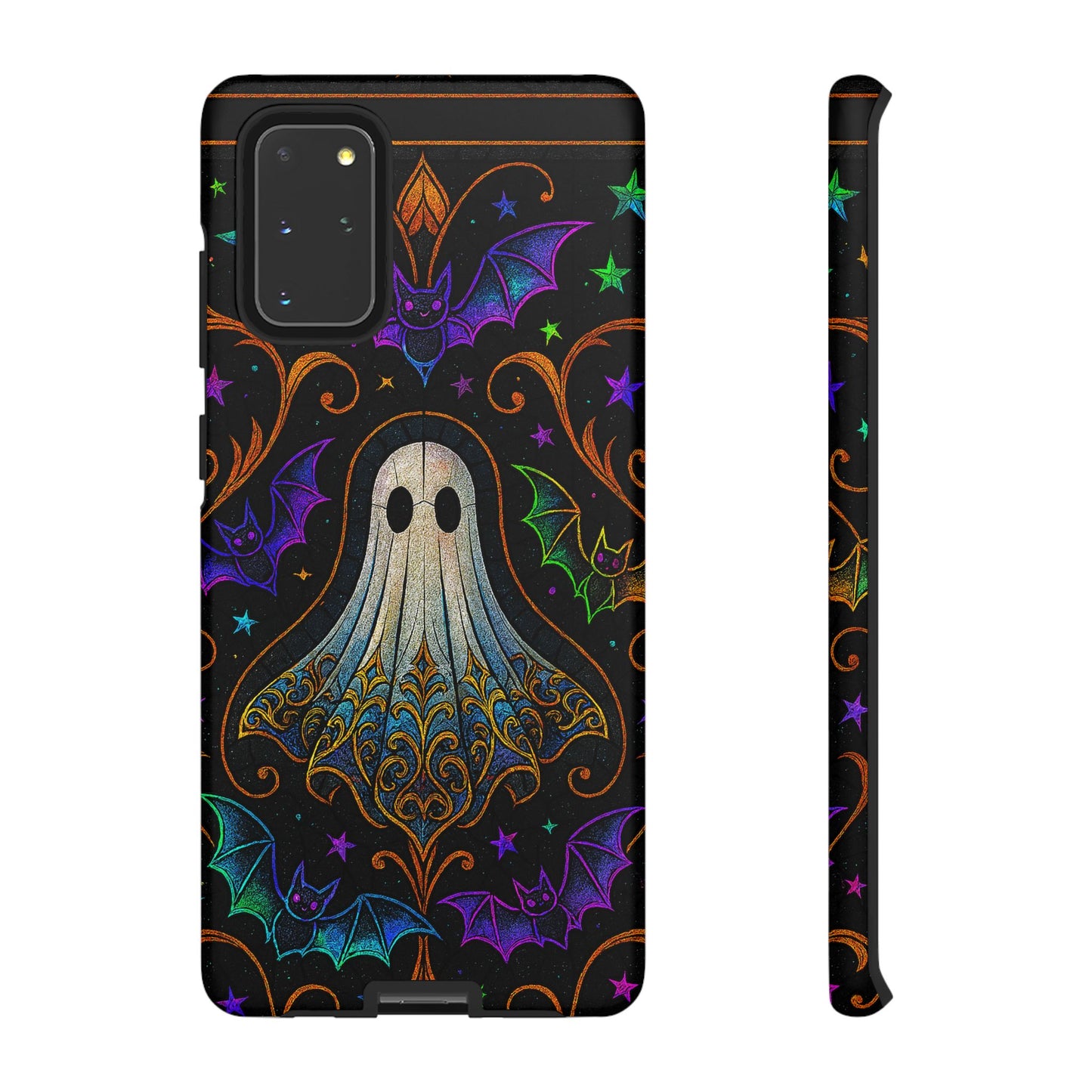 Spooky Cute Ghost Phone Cases - Adorable Neon Bats