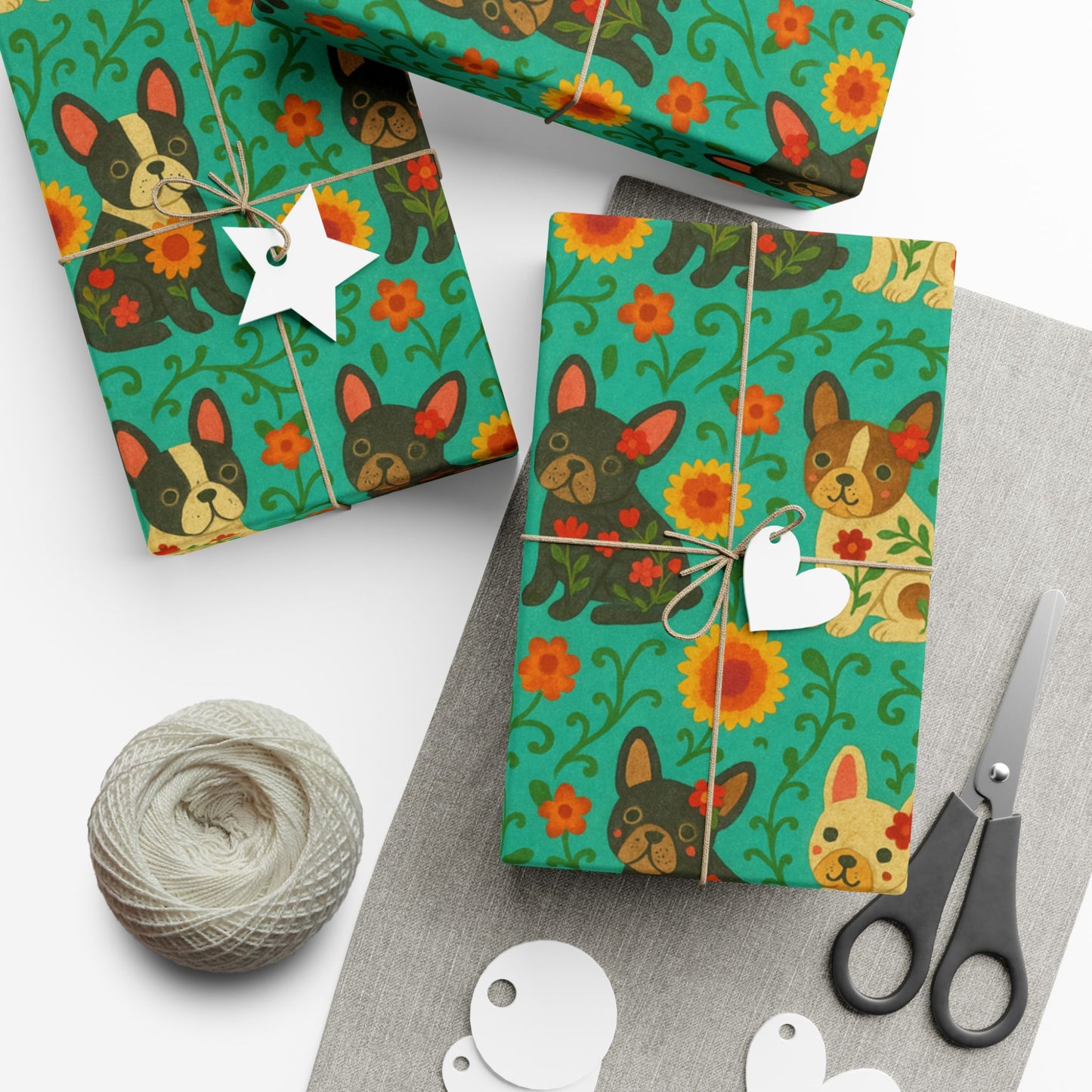 Gift Wrapping Paper With French Bulldogs