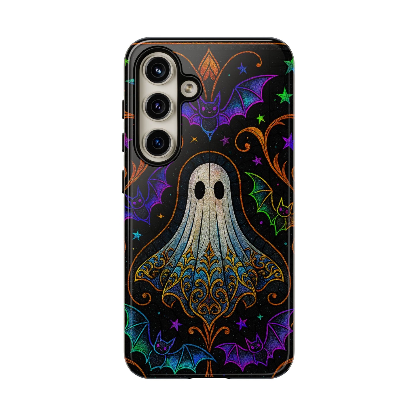 Spooky Cute Ghost Phone Cases - Adorable Neon Bats