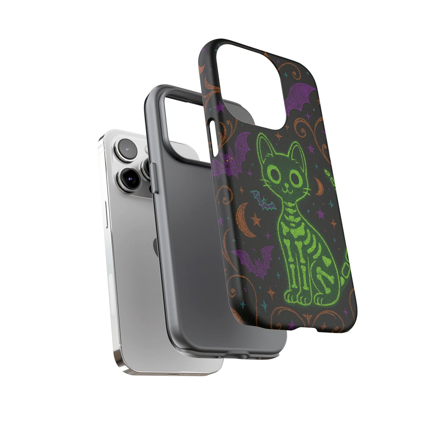Skeleton Cat Phone Case