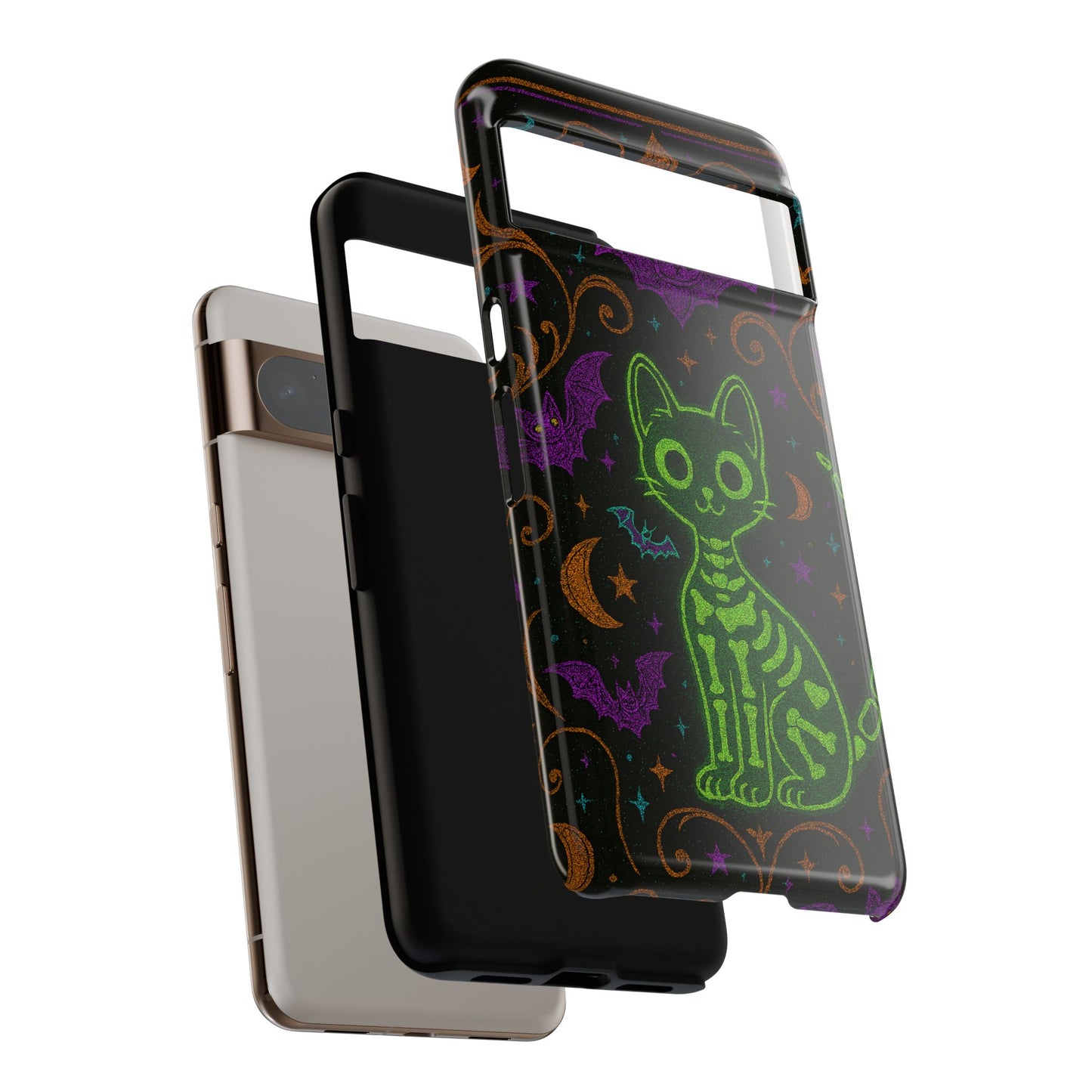 Skeleton Cat Phone Case