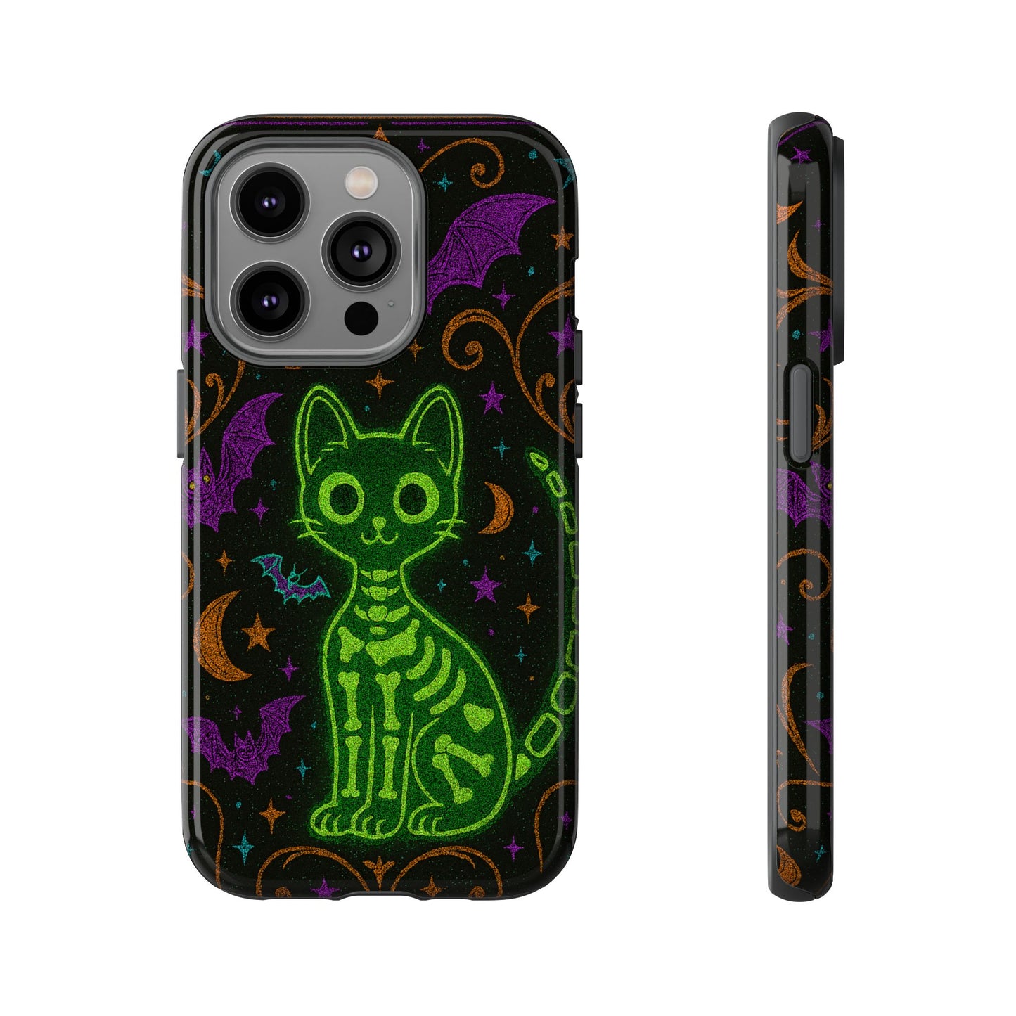 Skeleton Cat Phone Case