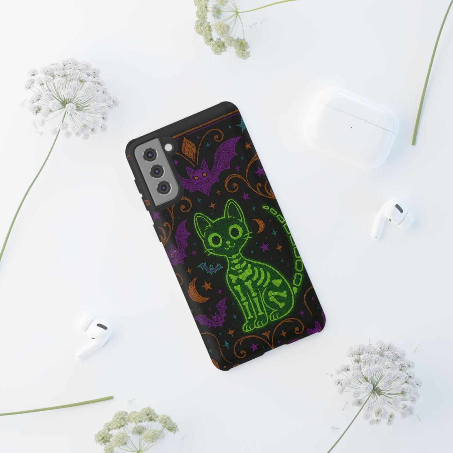 Skeleton Cat Phone Case