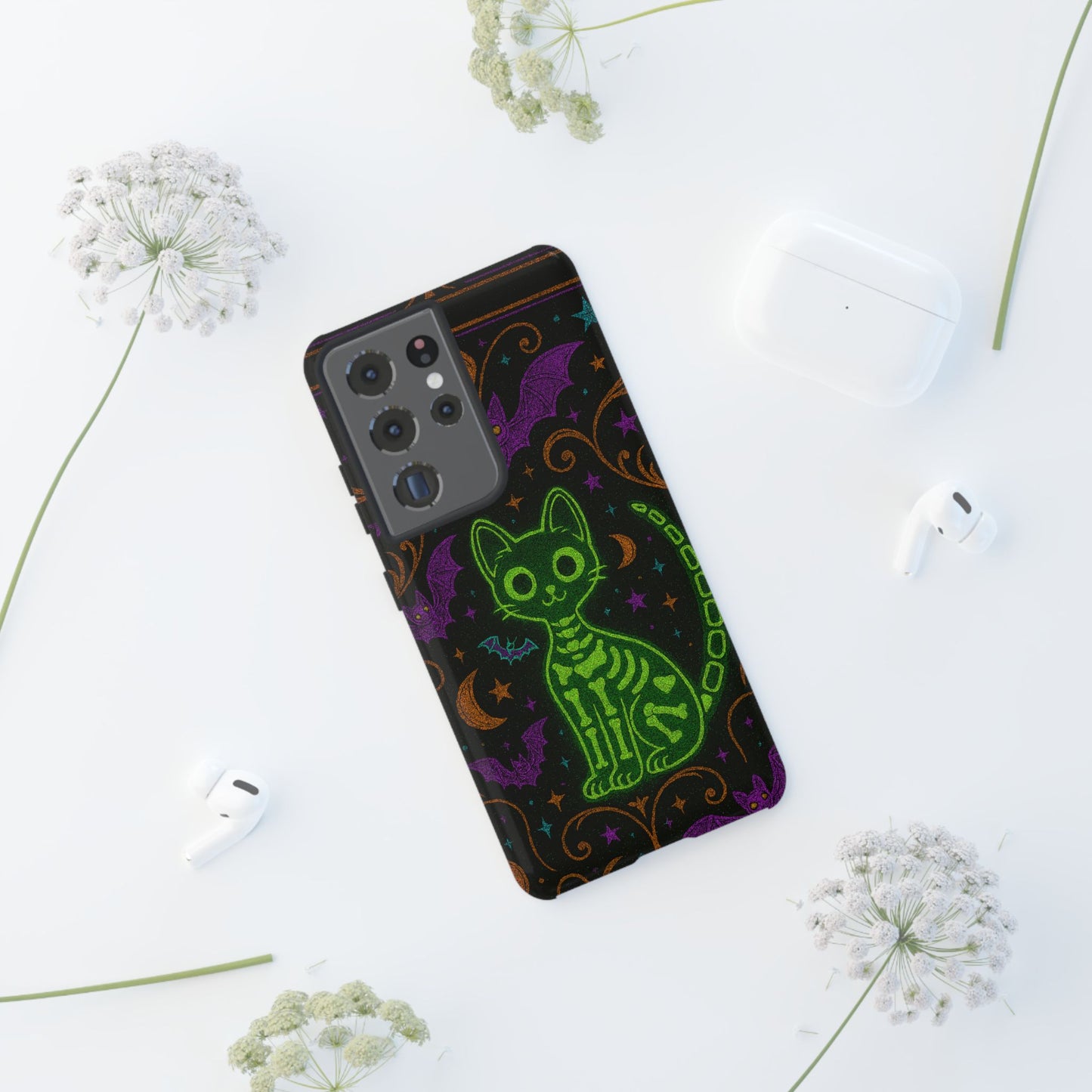 Skeleton Cat Phone Case