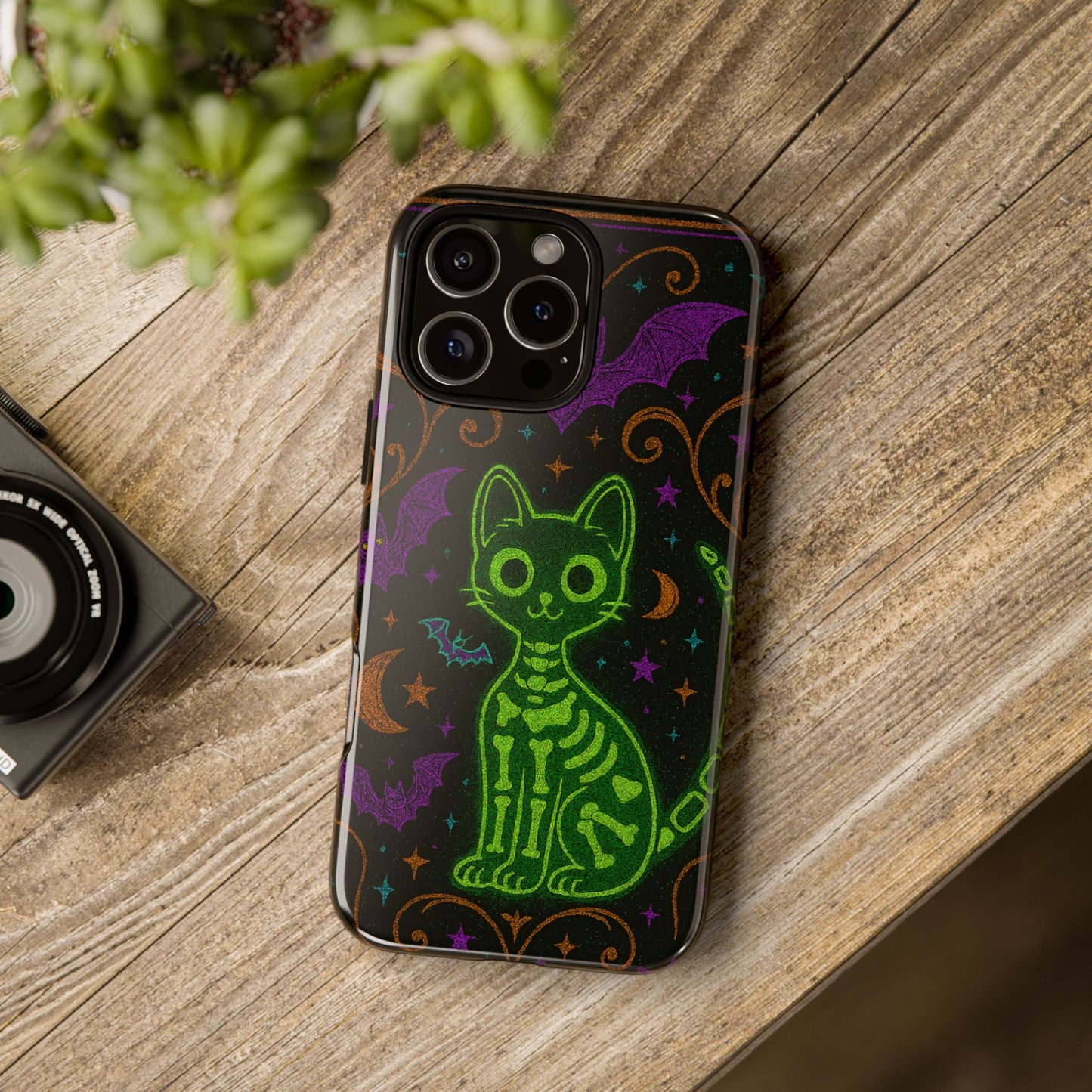 Skeleton Cat Phone Case