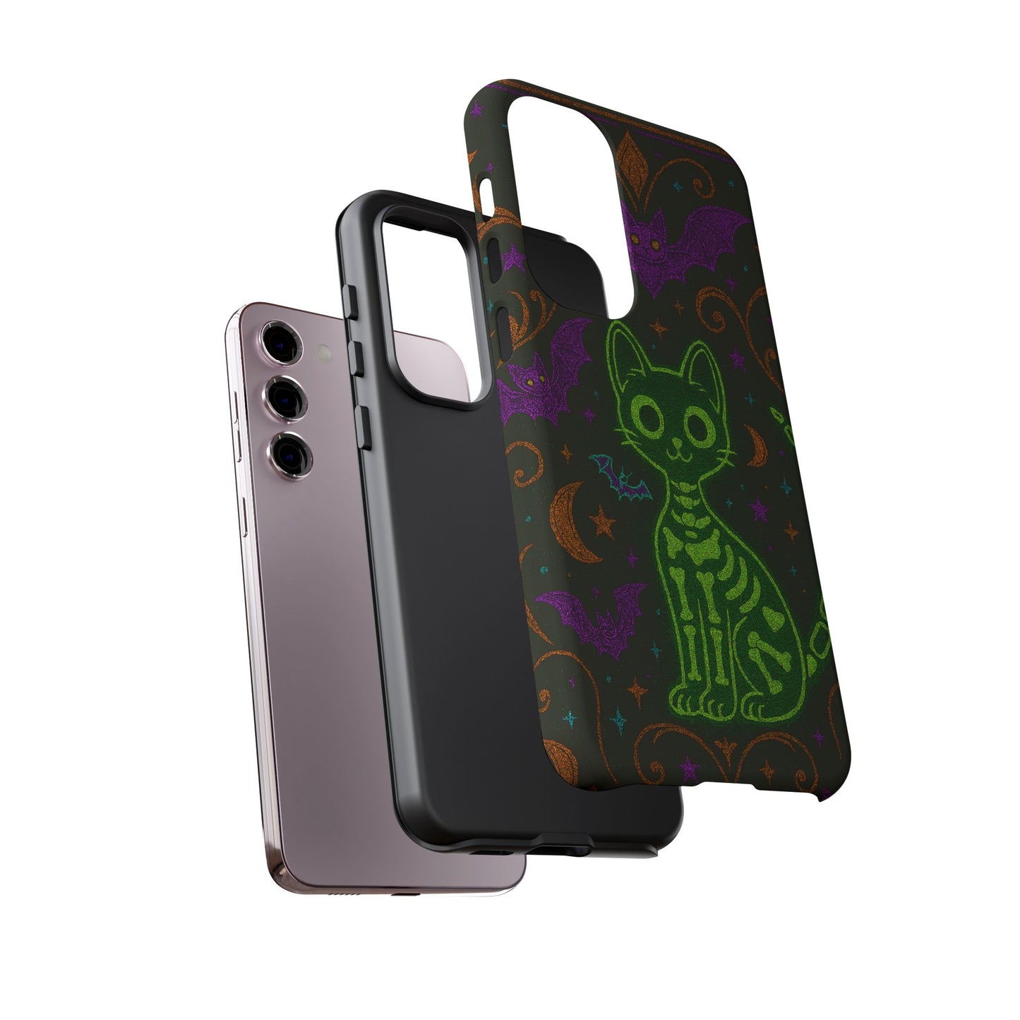 Skeleton Cat Phone Case