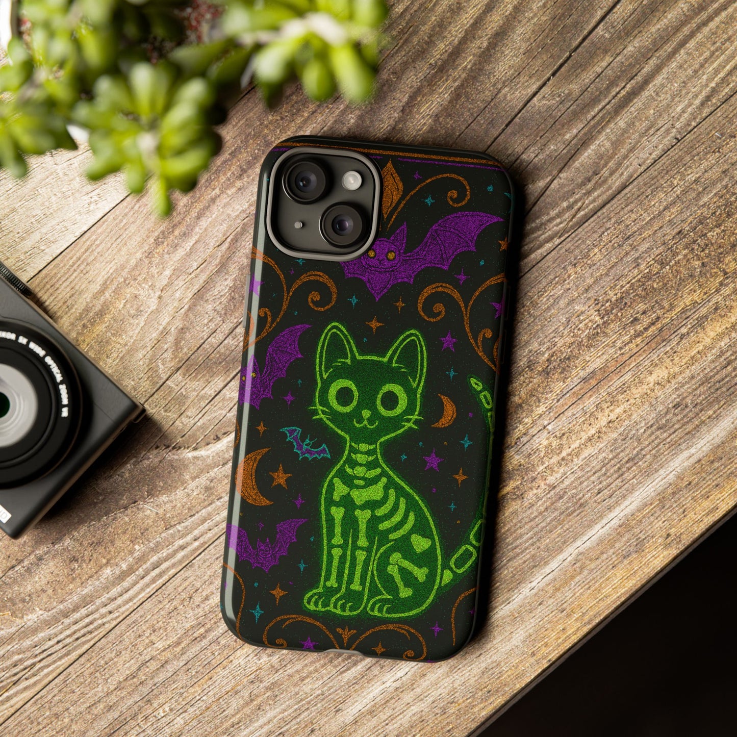 Skeleton Cat Phone Case