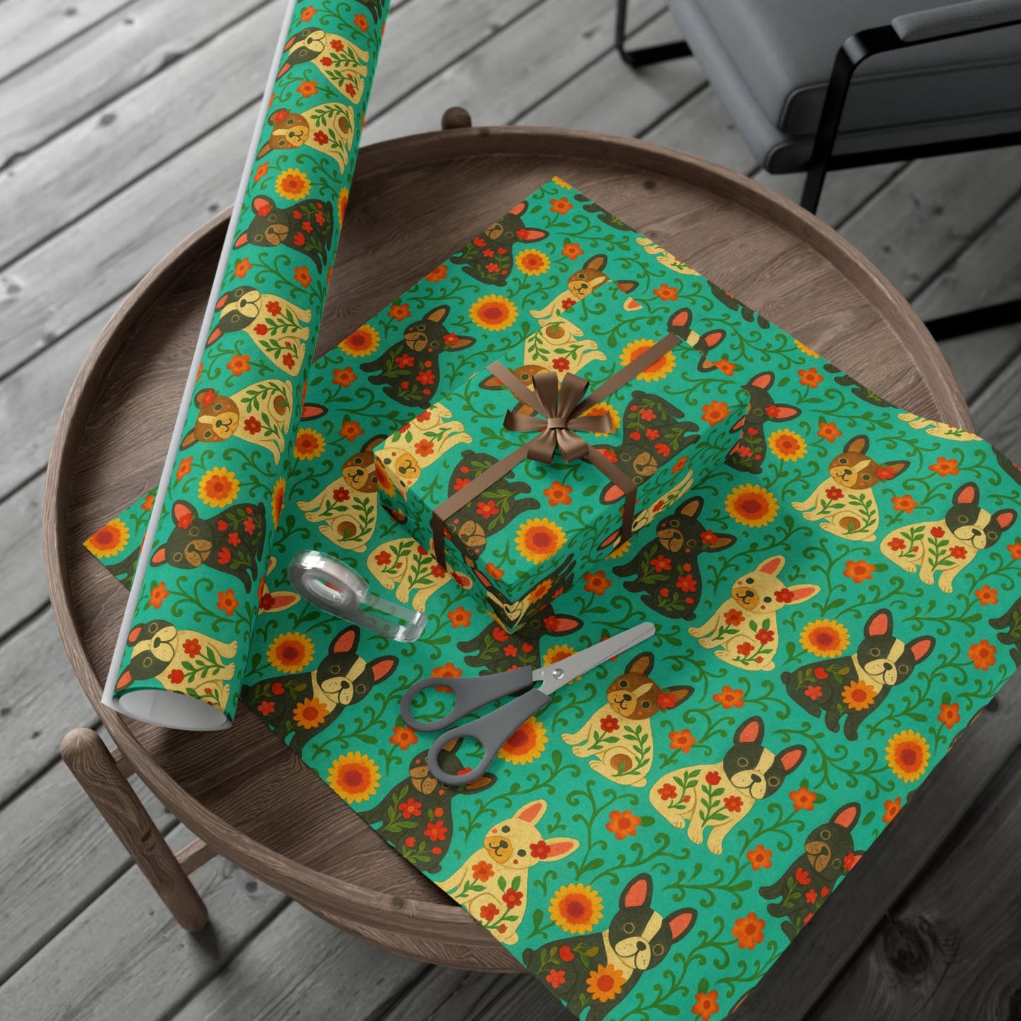 Gift Wrapping Paper With French Bulldogs