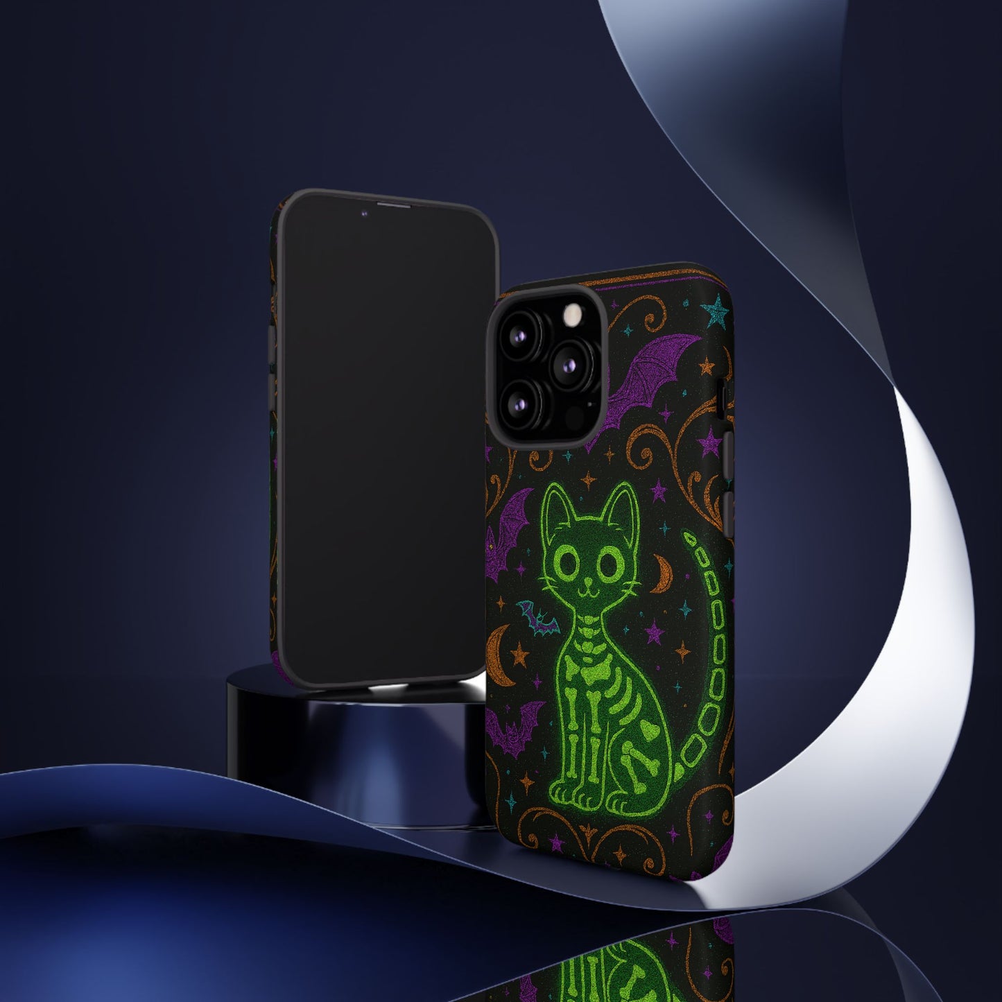 Skeleton Cat Phone Case