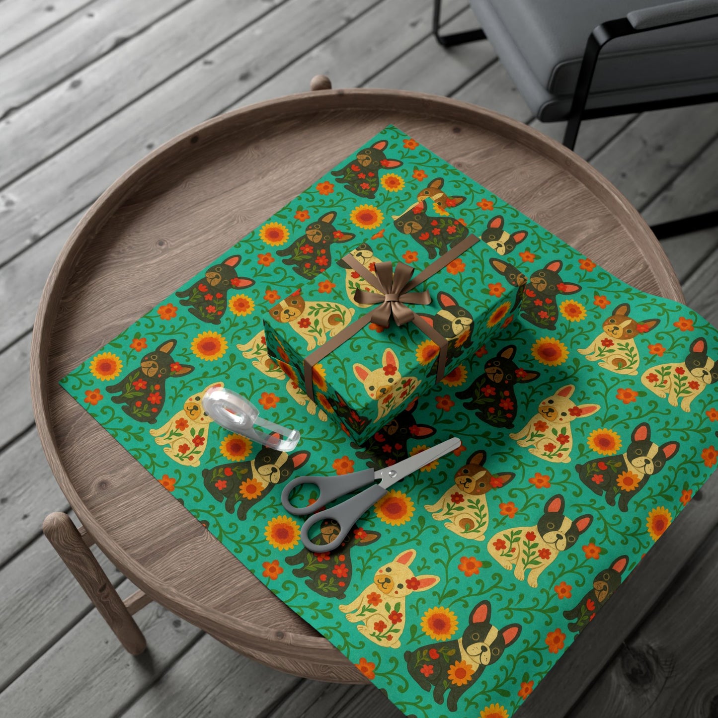 Gift Wrapping Paper With French Bulldogs