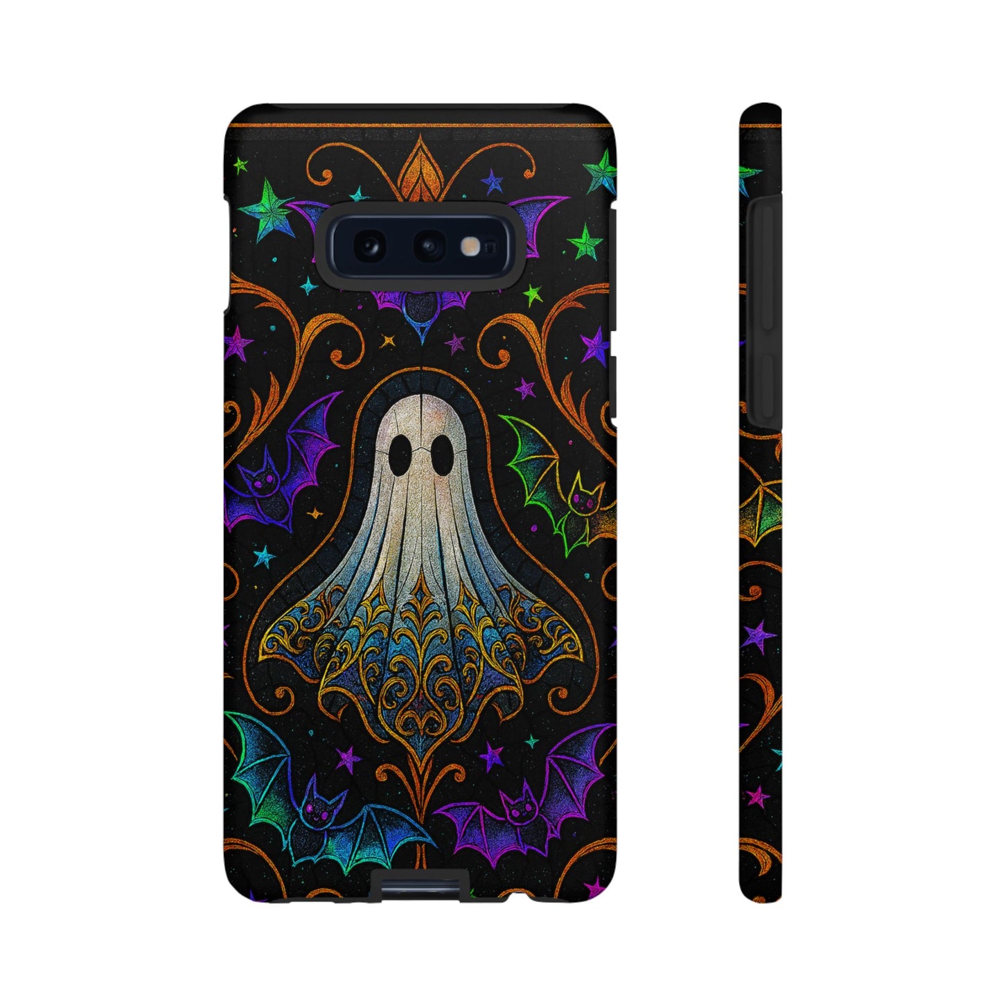 Spooky Cute Ghost Phone Cases - Adorable Neon Bats