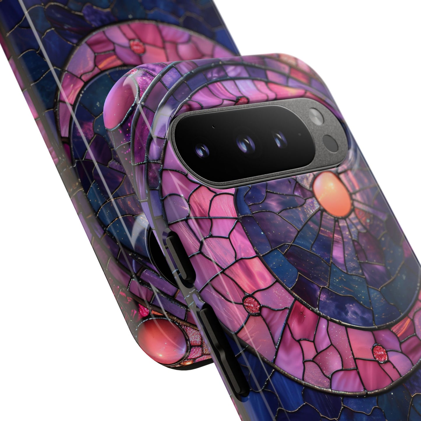 Pink Moon Tough Phone Cases in Stained Glass Design