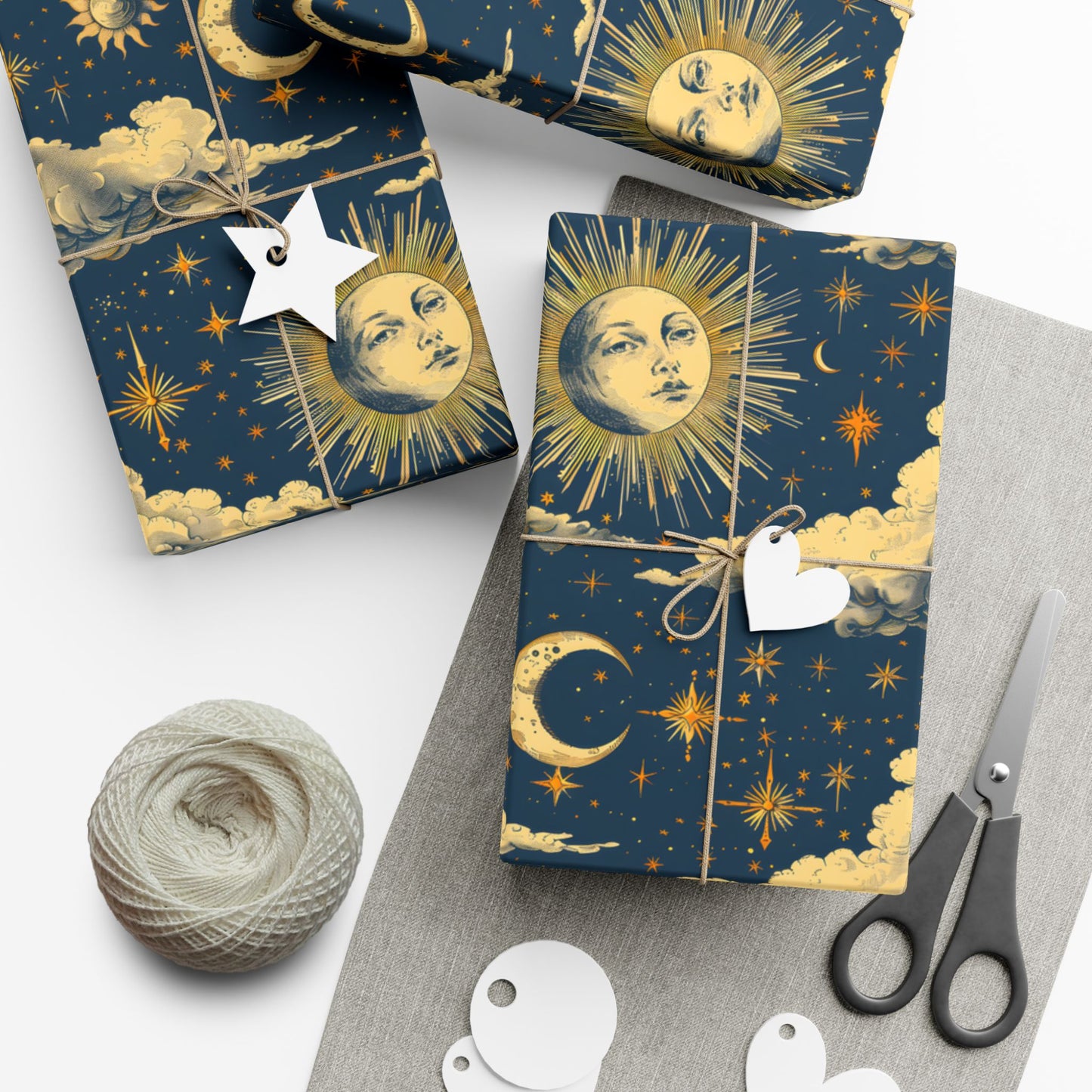 Celestial Gift Wrap Papers - Mythical Vintage Motif