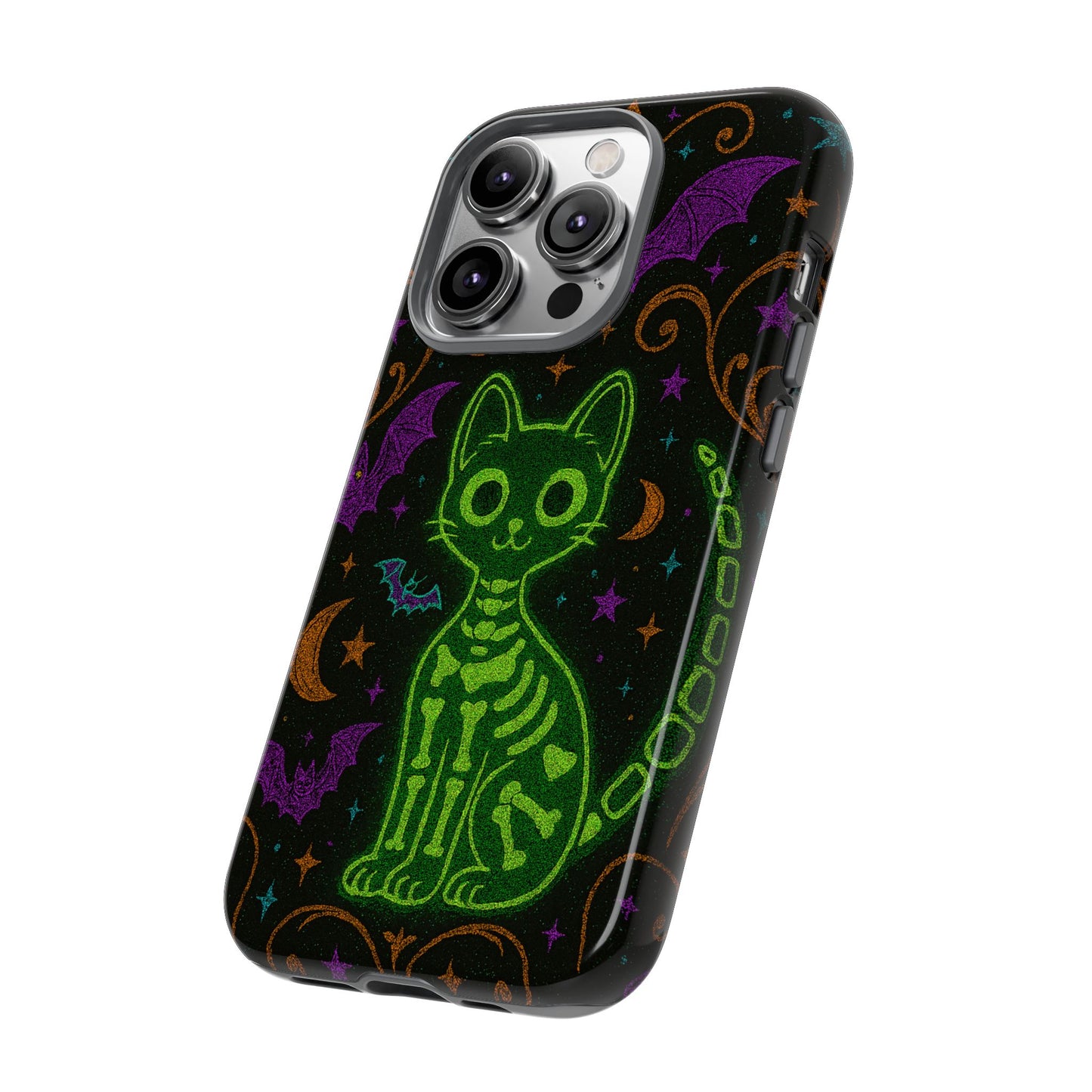 Skeleton Cat Phone Case
